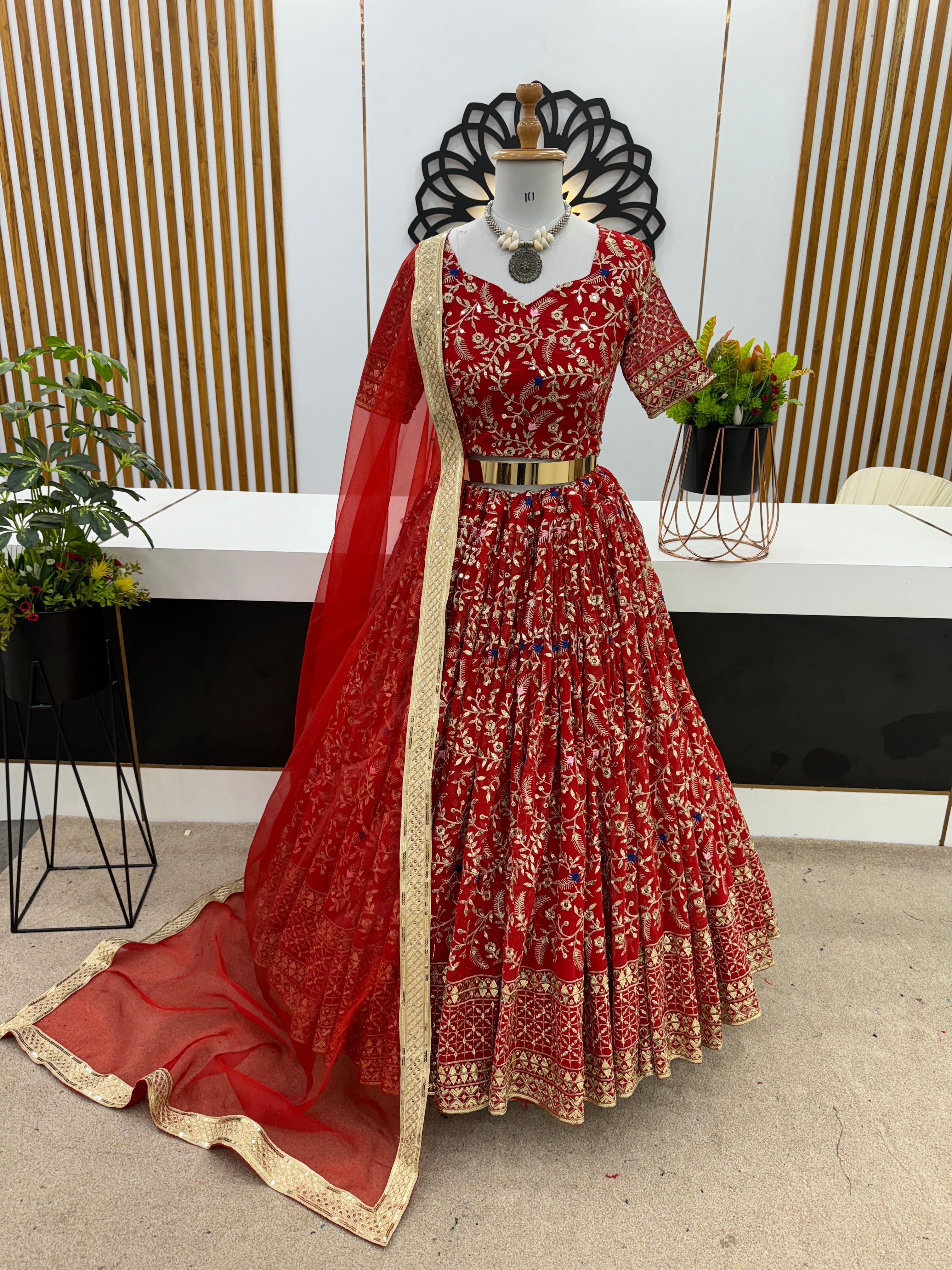 Fancy Lehenga Choli With Embroidery Sequence Work