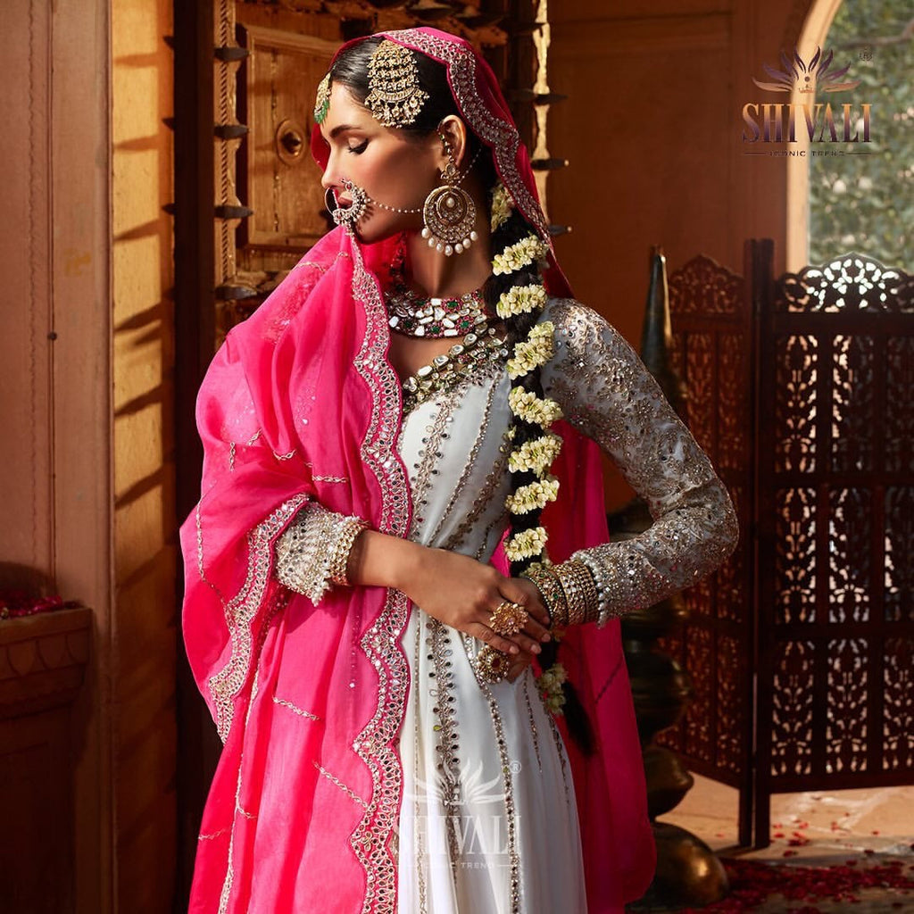 Beautiful Party Wear Anarkali Gown With Pent And Dupatta