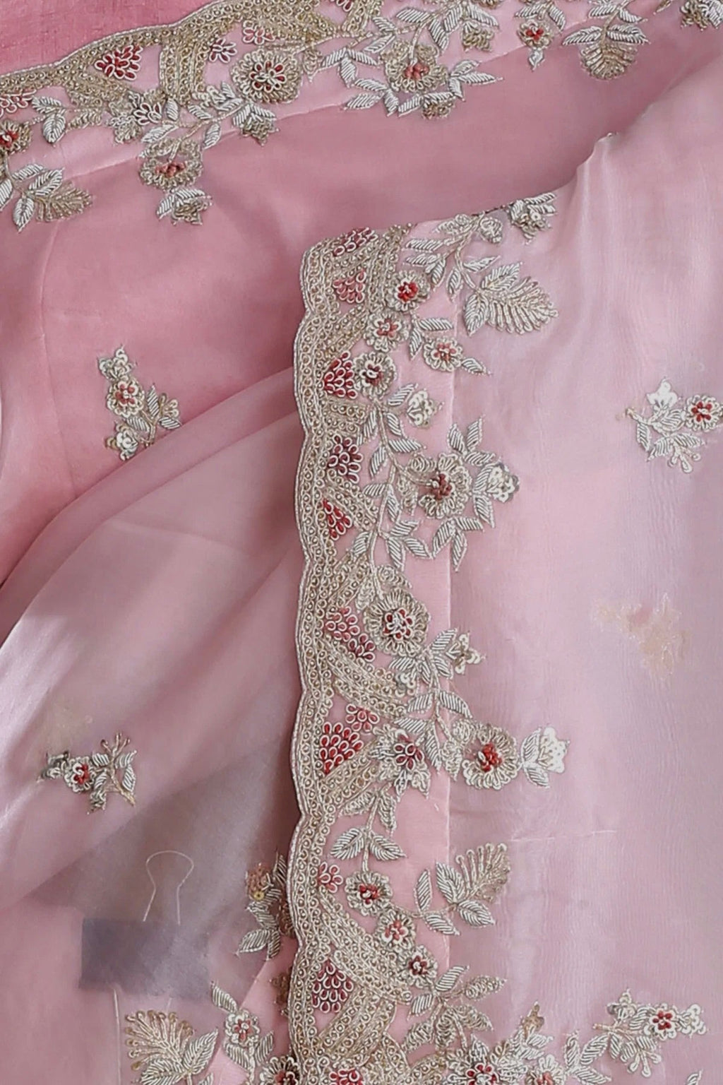 Designer Saree With Embroidery Multi Treads, Coding & Sequins Work