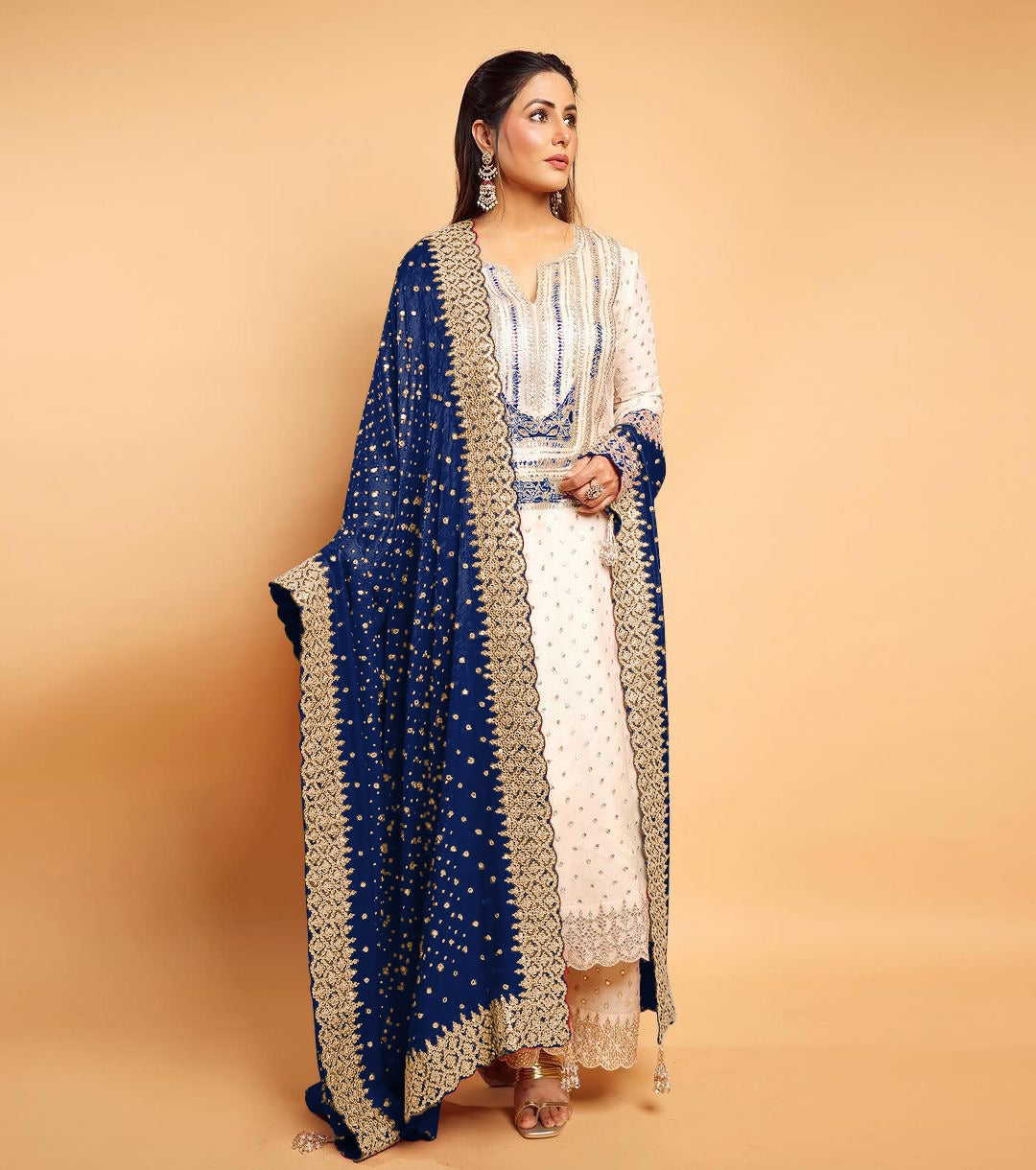 Fancy Top-Bottom And Dupatta With Heavy Embroidery Sequence Work