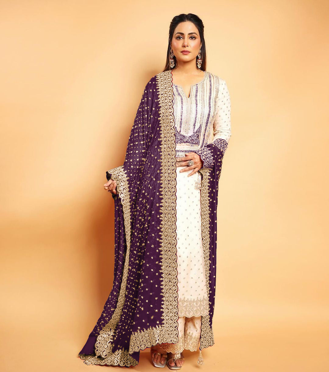 Fancy Top-Bottom And Dupatta With Heavy Embroidery Sequence Work