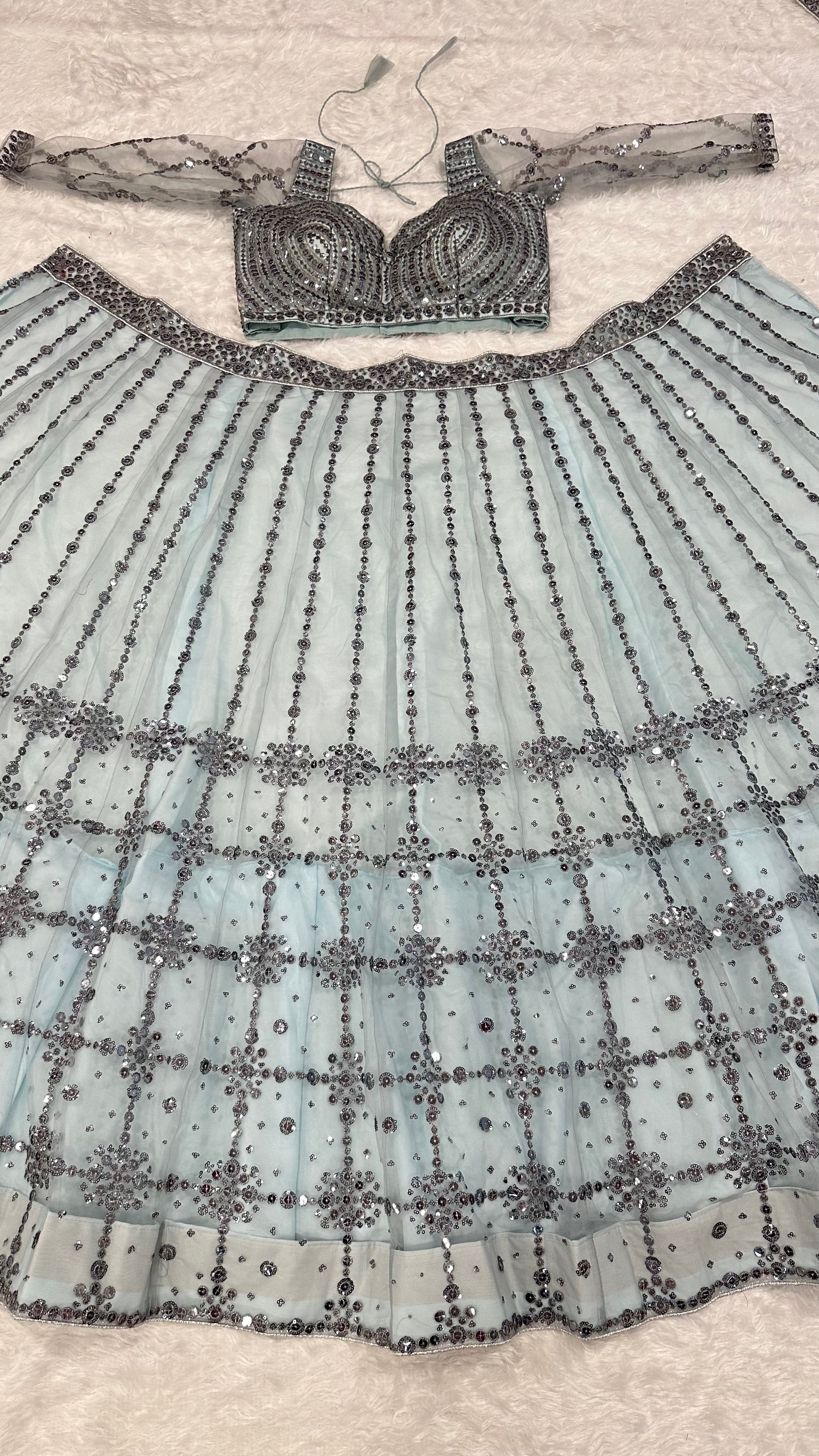 Party Wear Look Lehenga Choli With Sequence Work