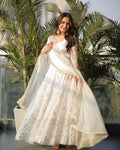 Beautiful Party Wear Anarkali Gown And Fancy Dupatta