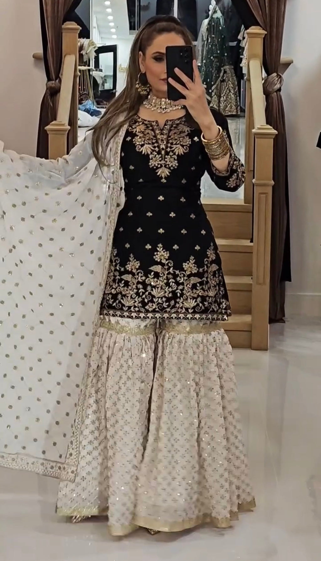 Beautiful Party Wear Top Bottom And Dupatta