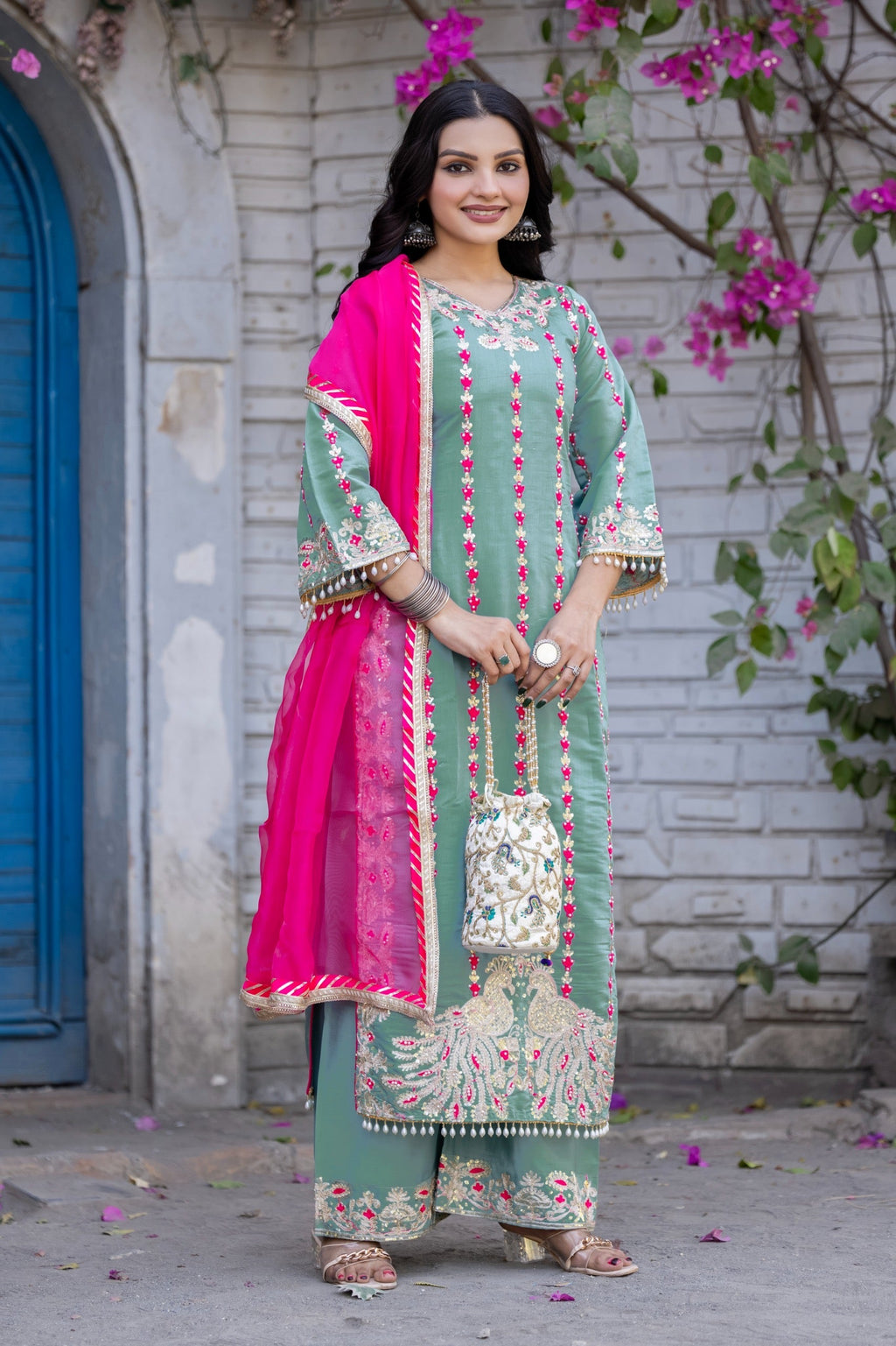 Beautiful Designer Wear Top Plazzo And Dupatta