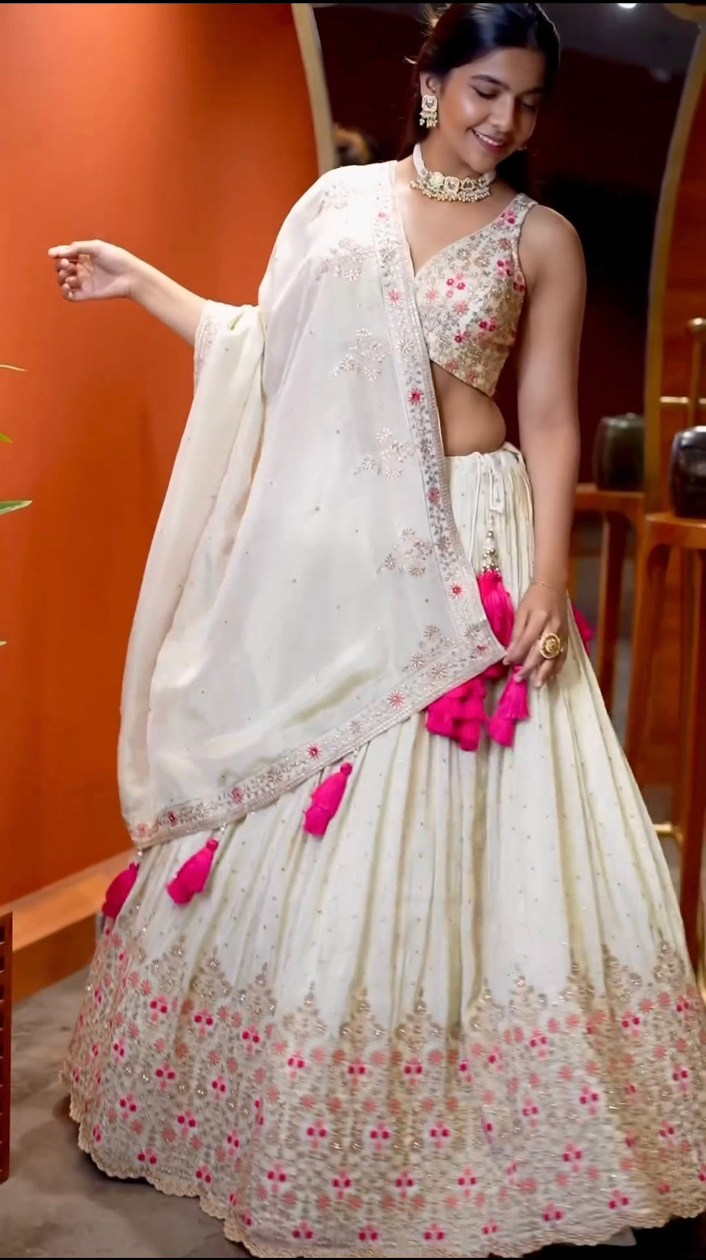 Beautiful Lehenga Choli With Full Heavy Embroidery Sequence Work