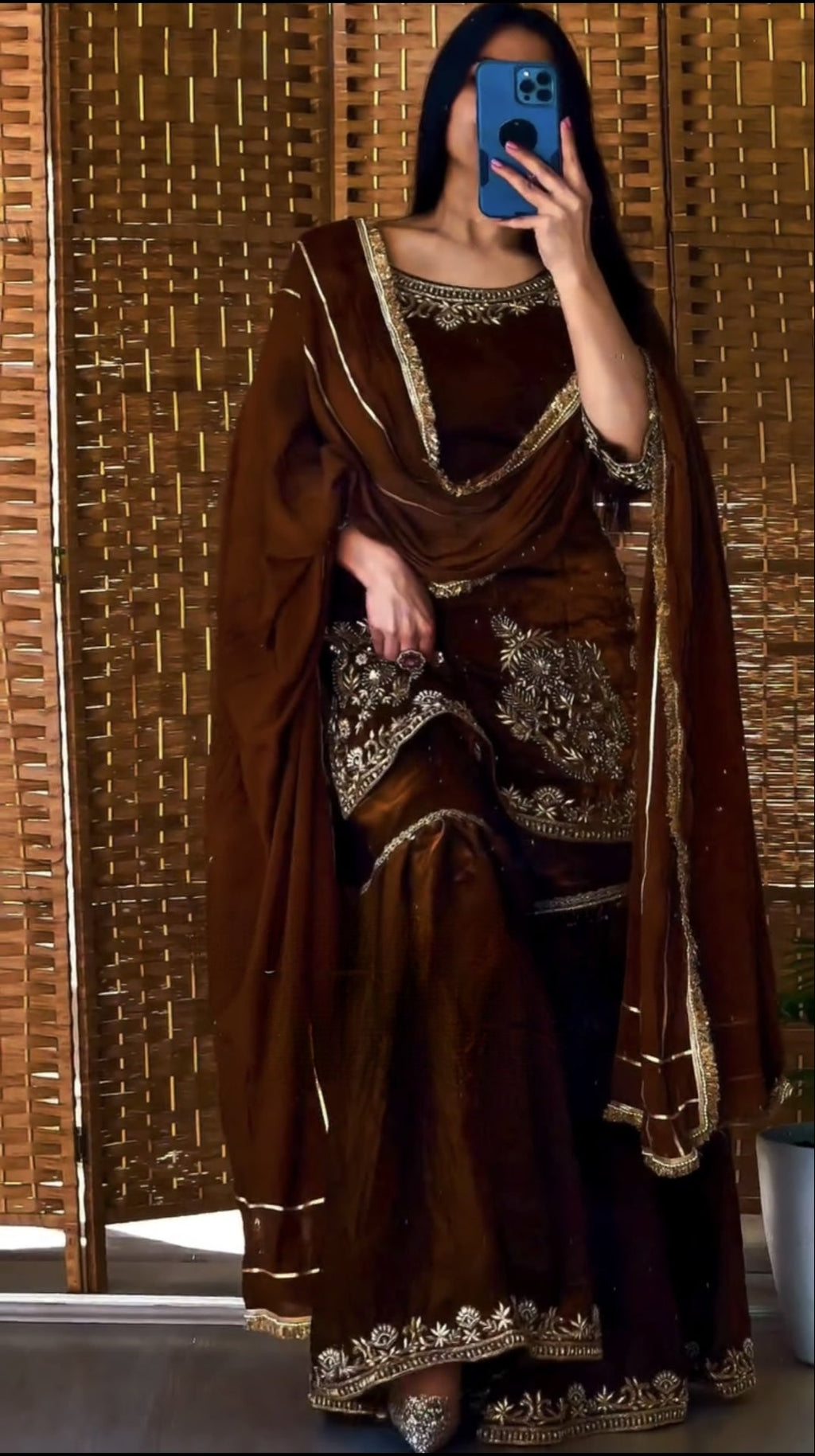Party Wear Look Top , Sharara Plazzo and Dupatta With Sequence Embroidery Work