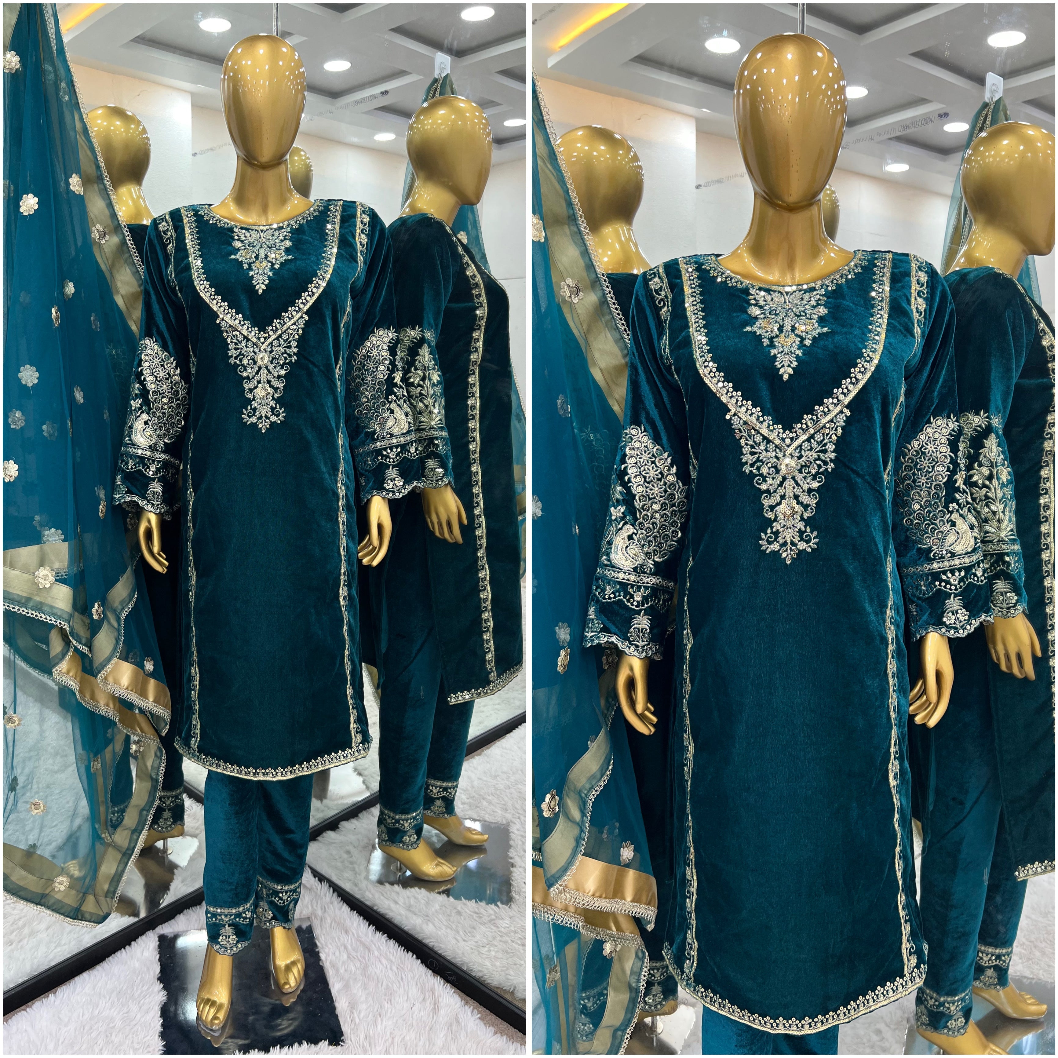 Designer Party Wear Look Top-Dupatta and Fully Stitched Bottom