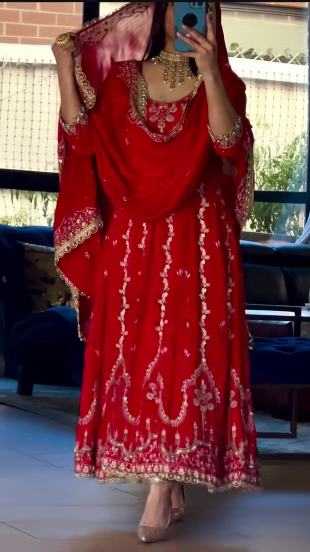 Party Wear Look Anarkali Gown With Sequence And Embroidery Work