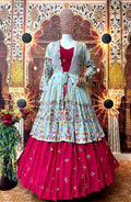 Designer Party Wear Lehenga Choli With Beautiful Koti