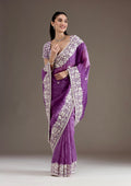 Party Wear Saree With Embroidery Codding & Sequins Work