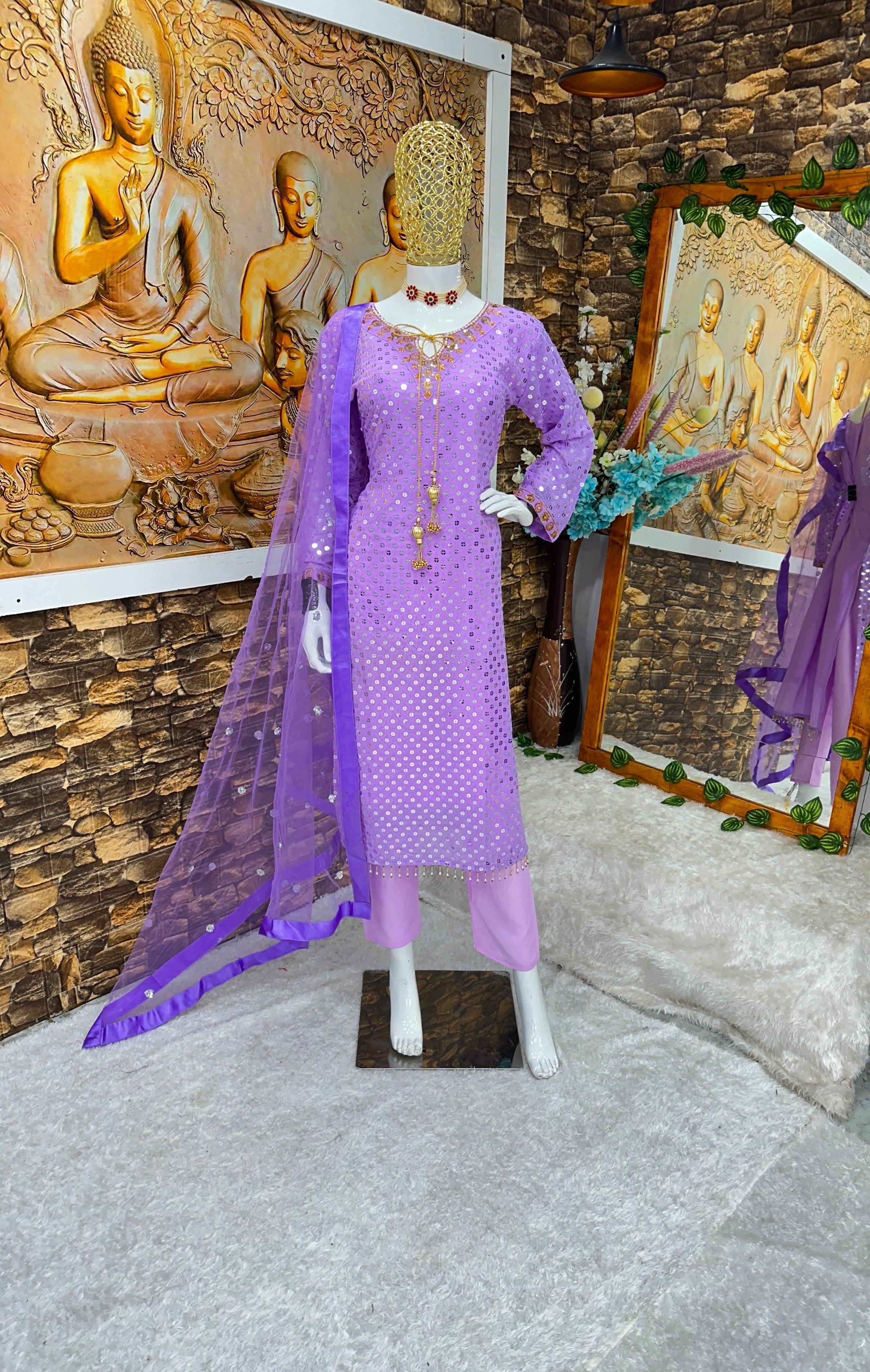 Designer Party Wear Top Bottom And Beautiful Dupatta