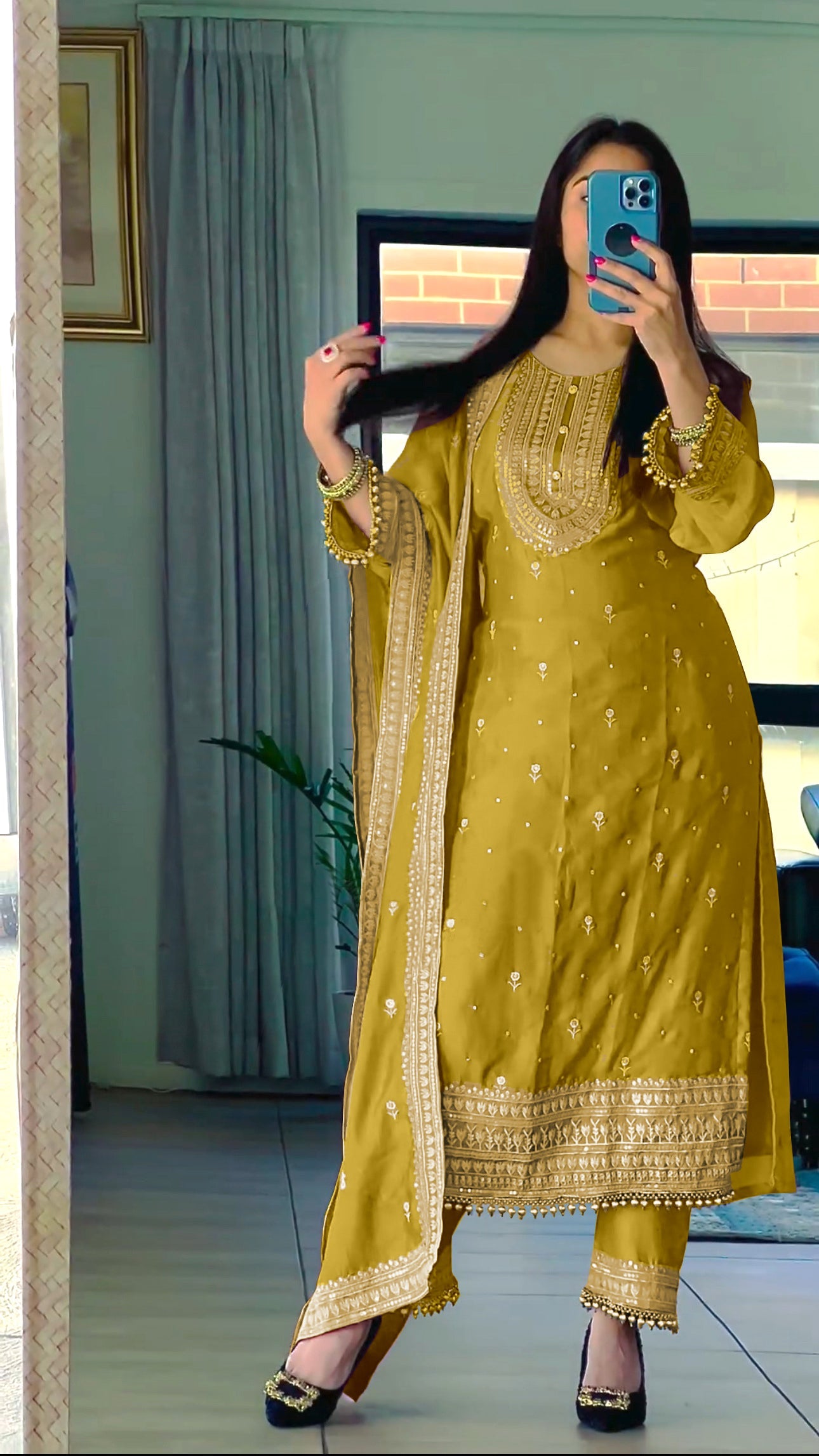 Fancy Top-Bottom And Dupatta With Heavy Embroidery Sequence Work