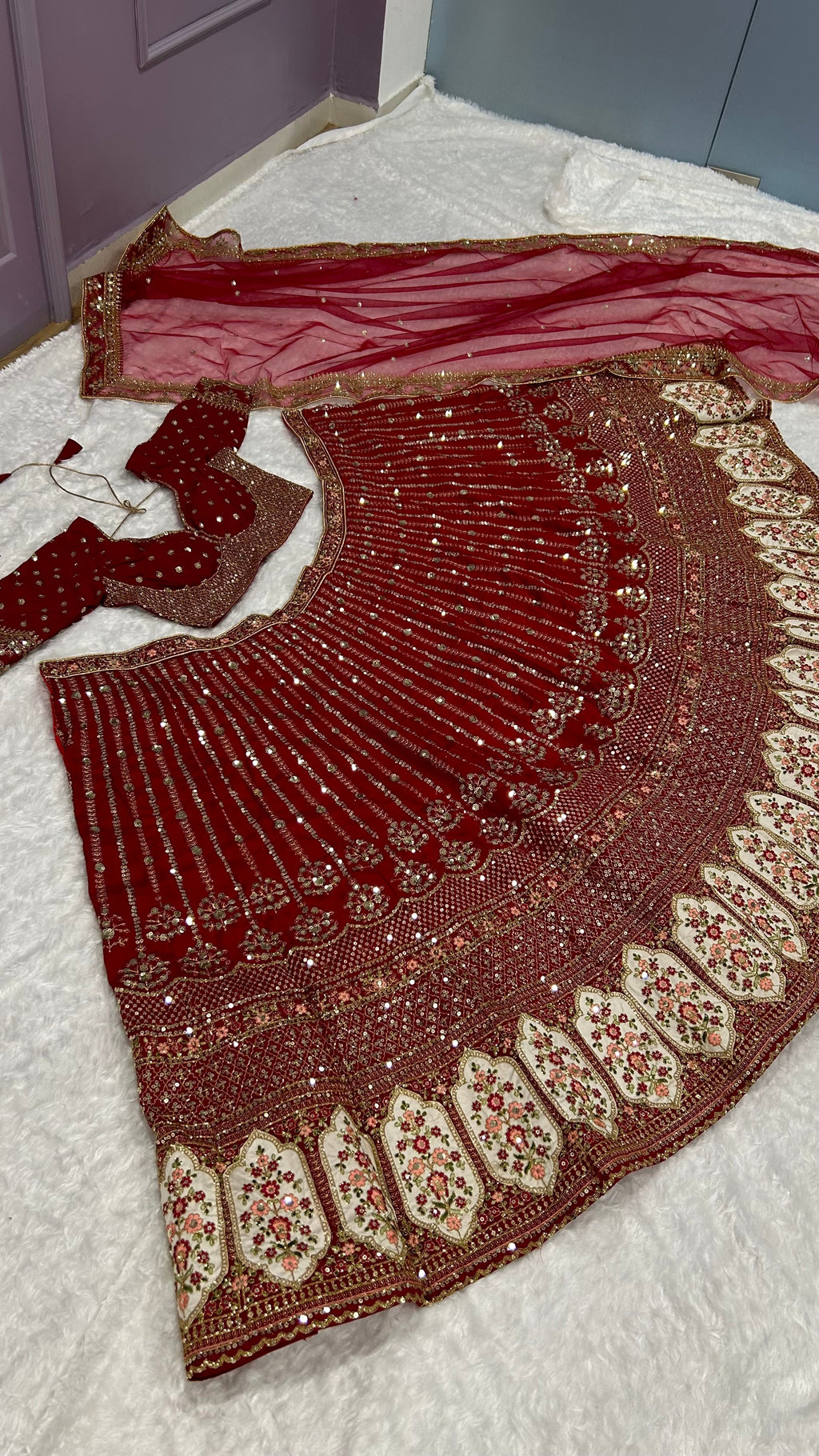 Beautiful Designer Lehenga Choli With Sequence, Dori & Thread Work