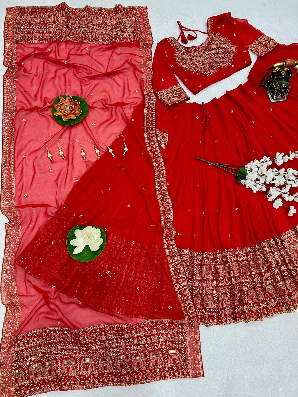 Designer Lehenga Choli With Beautiful Embroidery Work