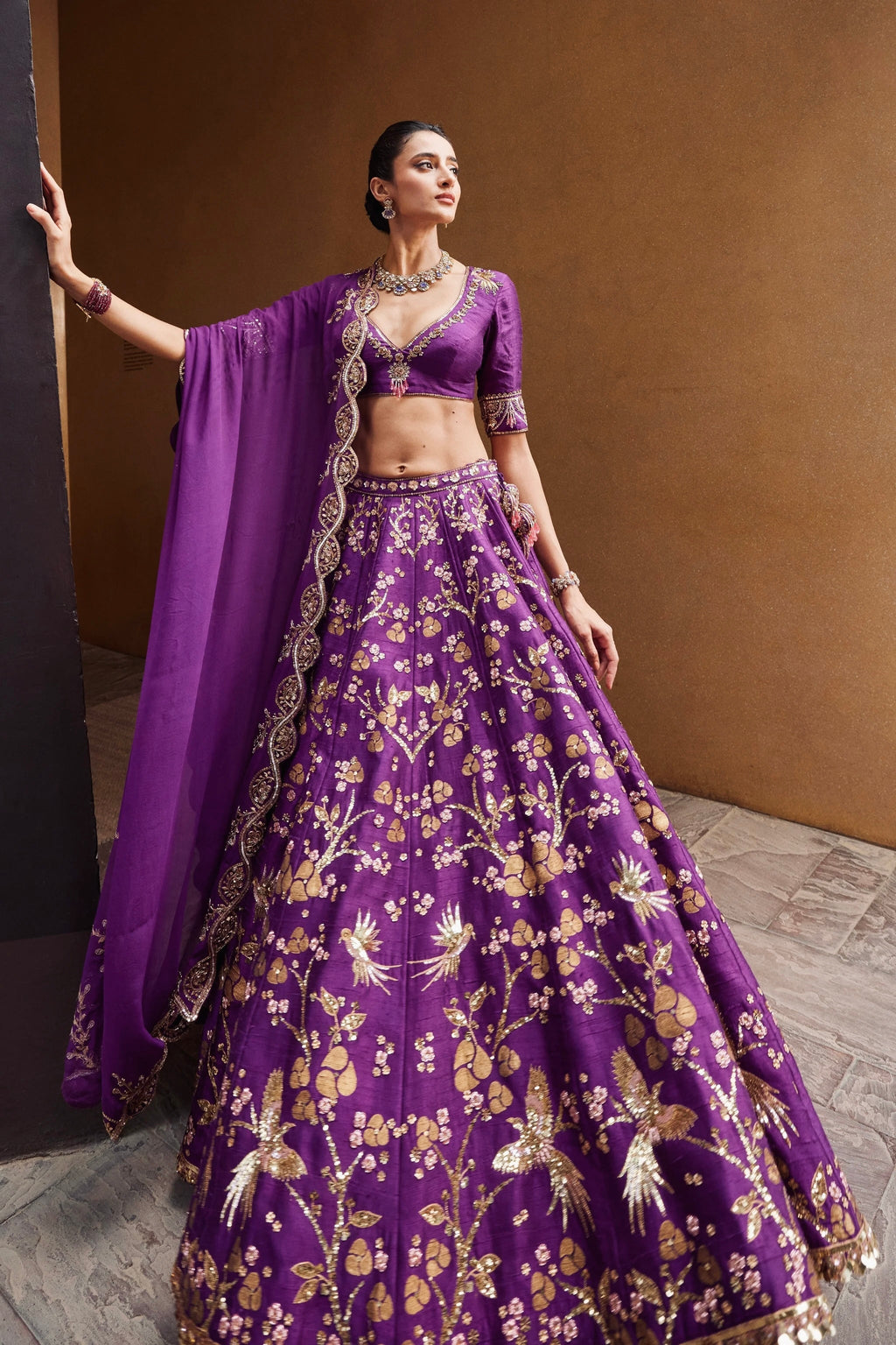 Party Wear Beautiful Lehenga Choli With Sequins ,Zari & Dori Work