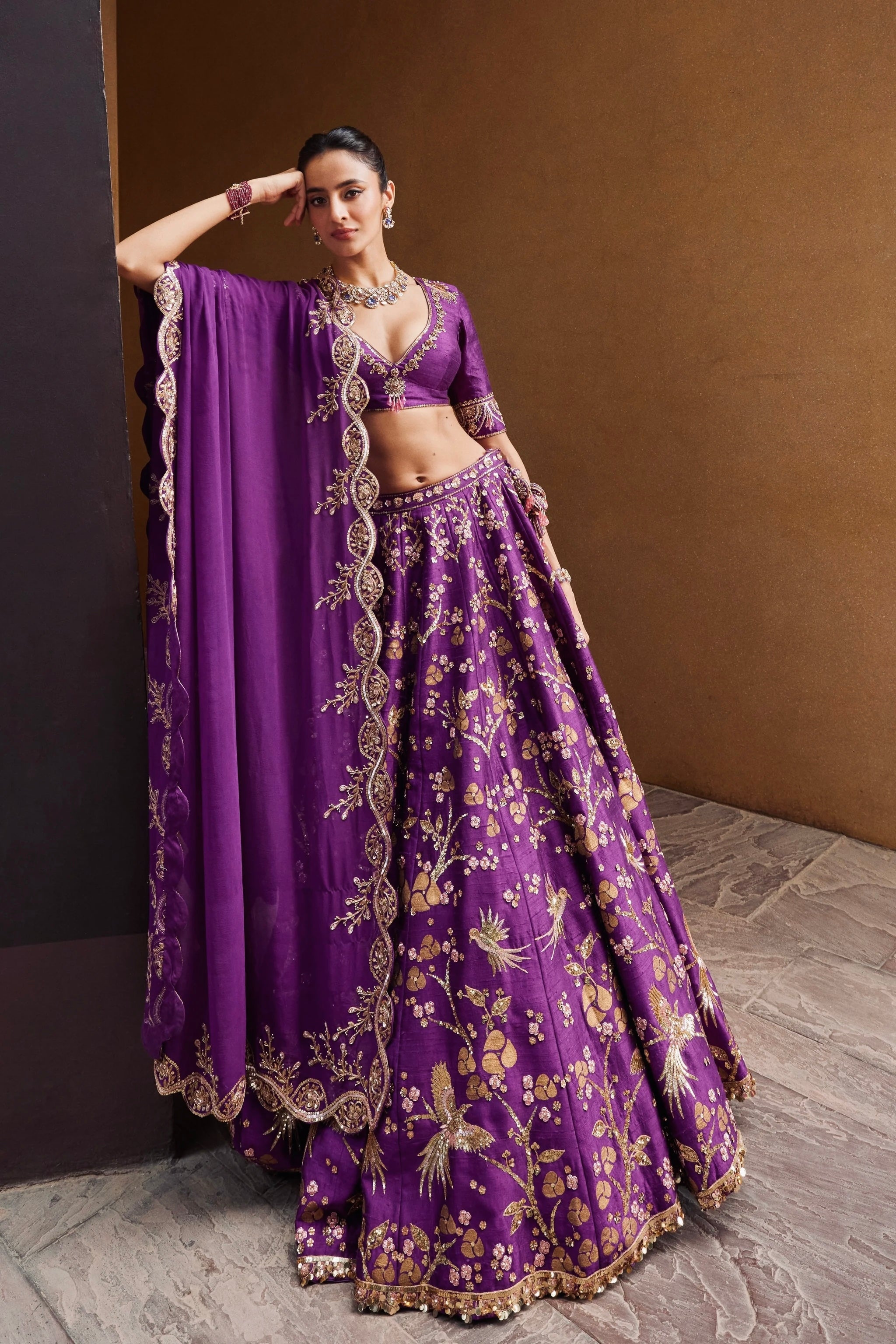 Party Wear Beautiful Lehenga Choli With Sequins ,Zari & Dori Work