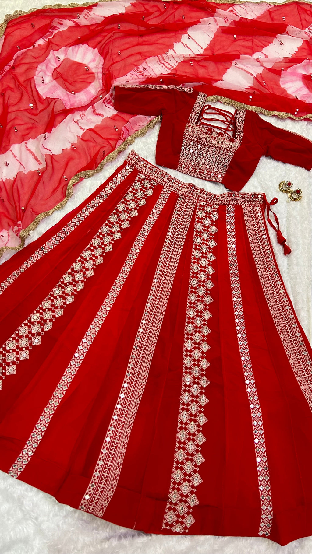 Party Wear Lehenga Choli With Cotton Thread & Sequence Work