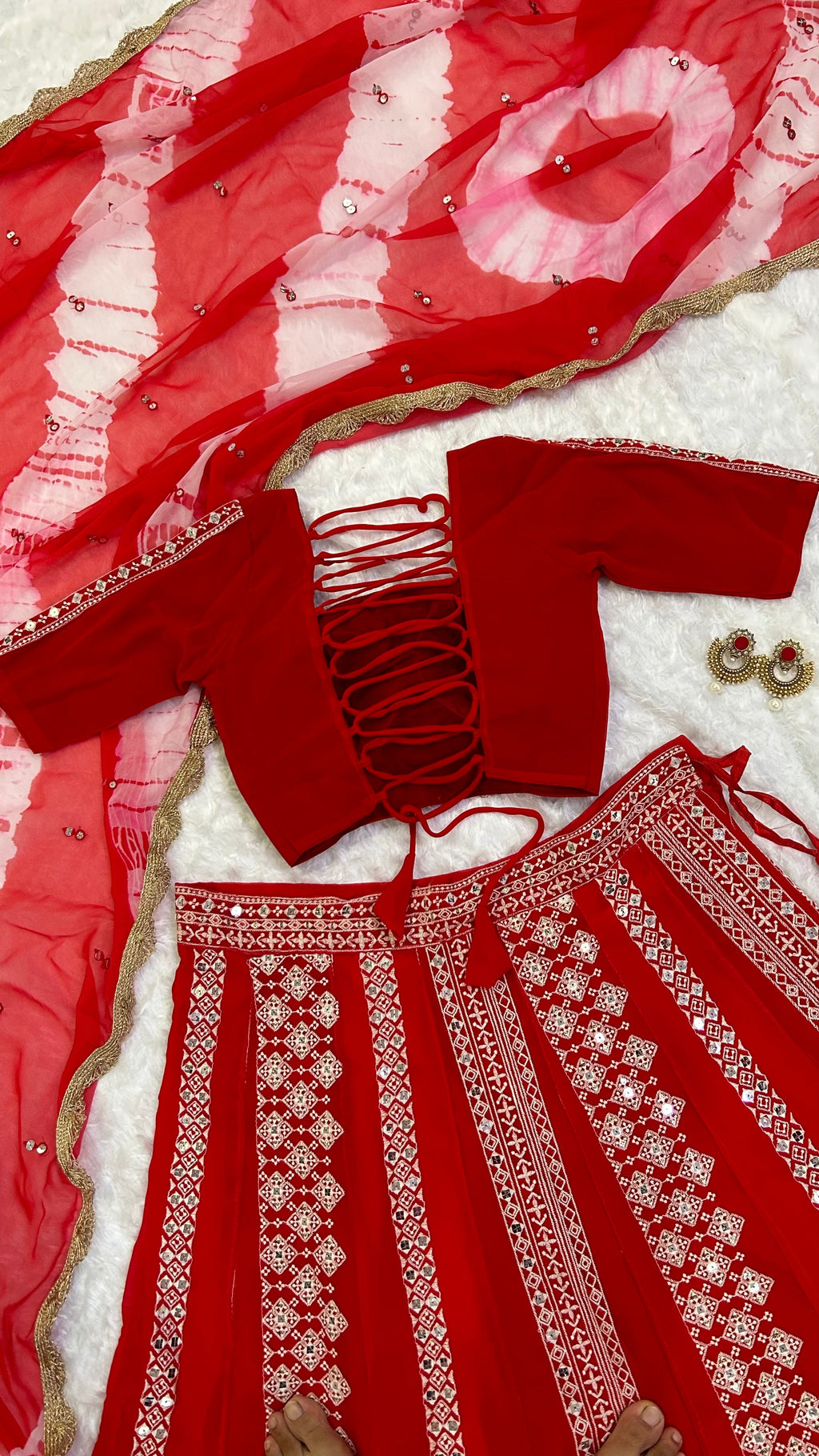 Party Wear Lehenga Choli With Cotton Thread & Sequence Work