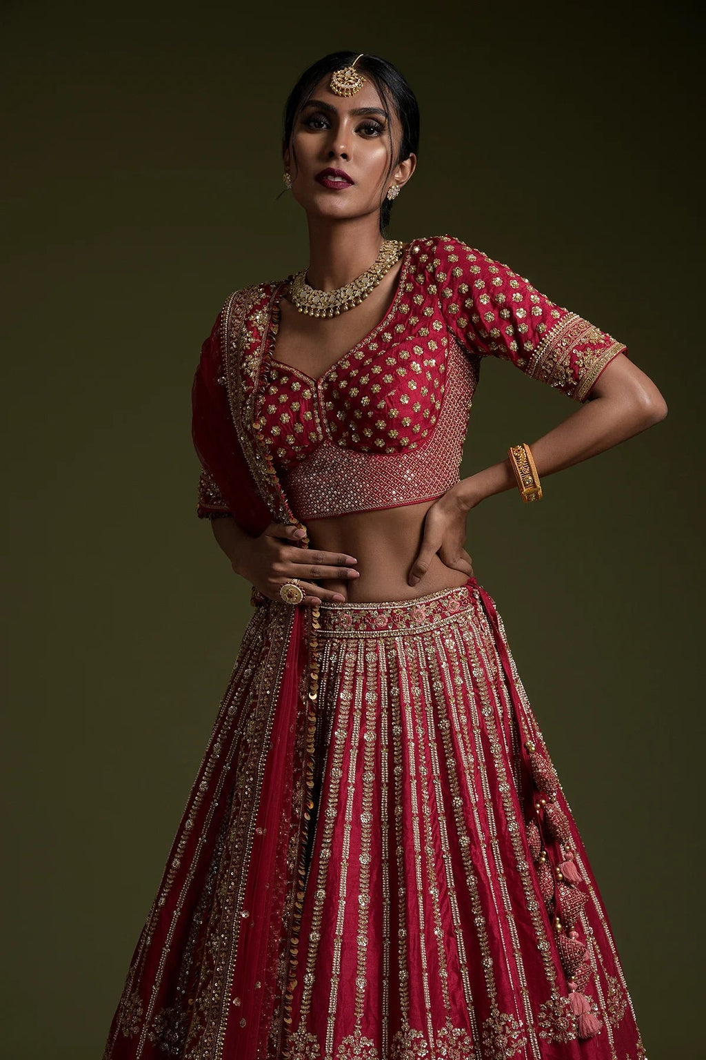 Beautiful Designer Lehenga Choli With Sequence, Dori & Thread Work