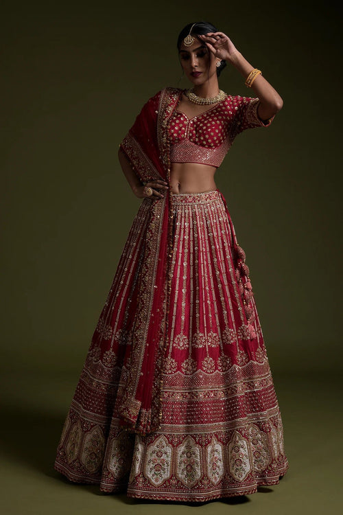 Beautiful Designer Lehenga Choli With Sequence, Dori & Thread Work
