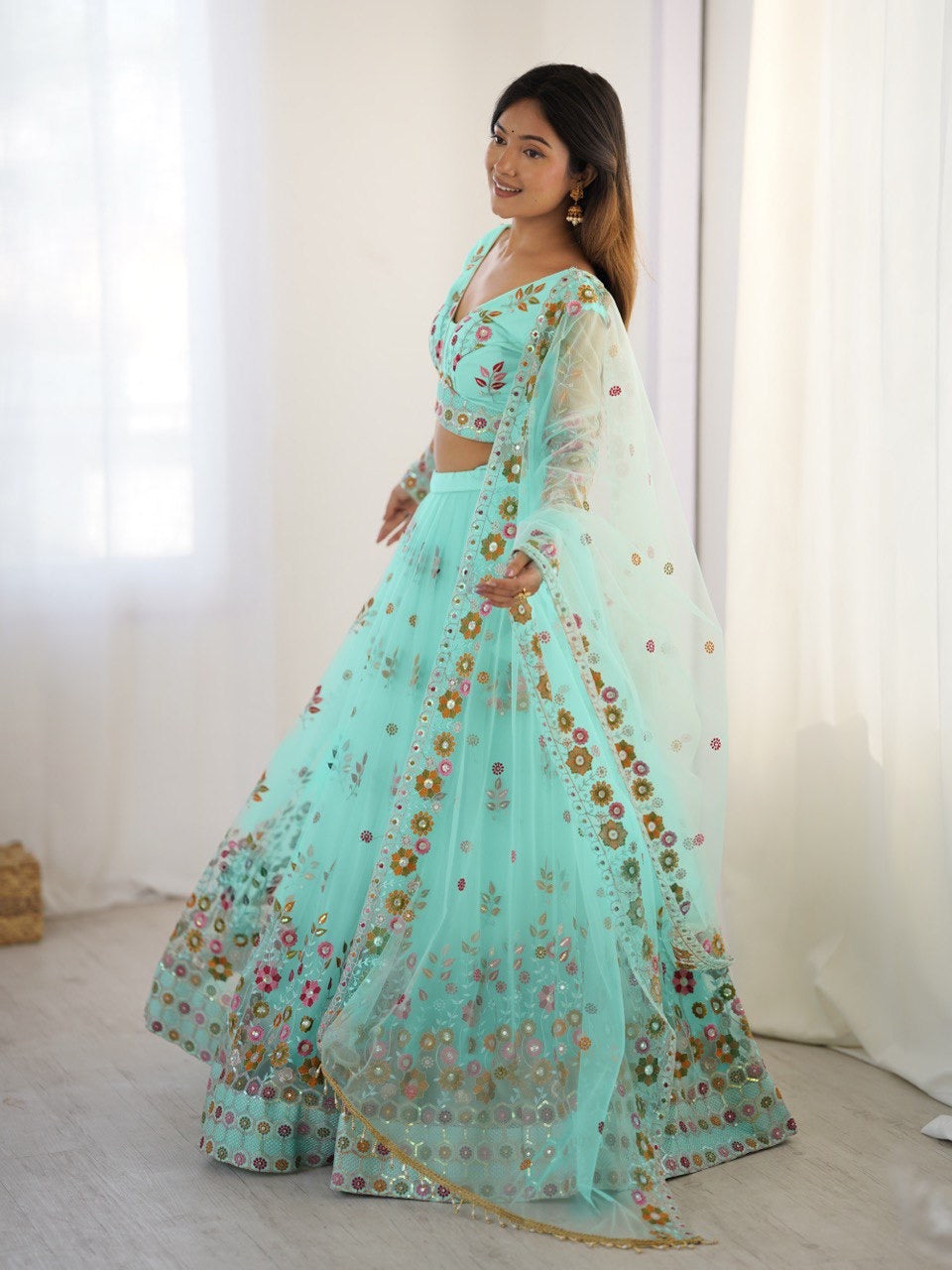 Party Wear Designer Lehenga Choli With Thread & Sequence Work