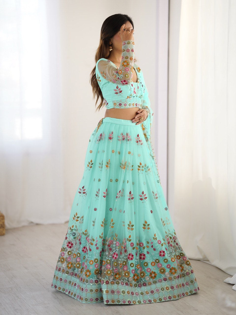 Party Wear Designer Lehenga Choli With Thread & Sequence Work