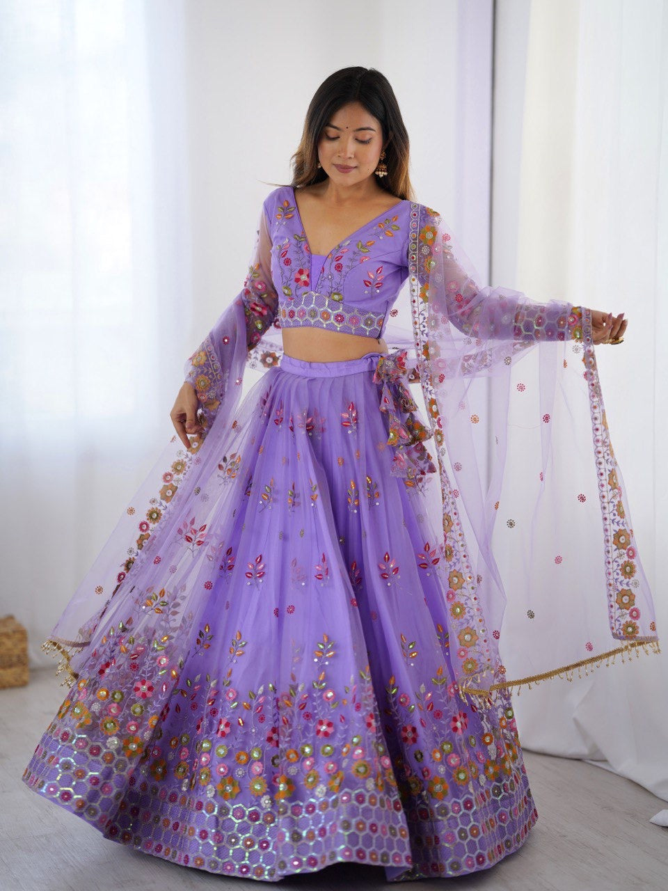Party Wear Designer Lehenga Choli With Thread & Sequence Work