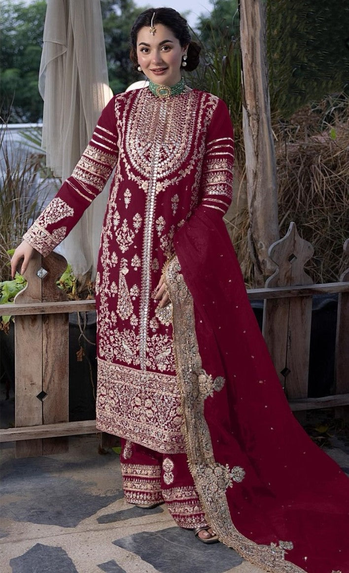 Fancy Top-Bottom And Dupatta With Heavy Embroidery Sequence Work