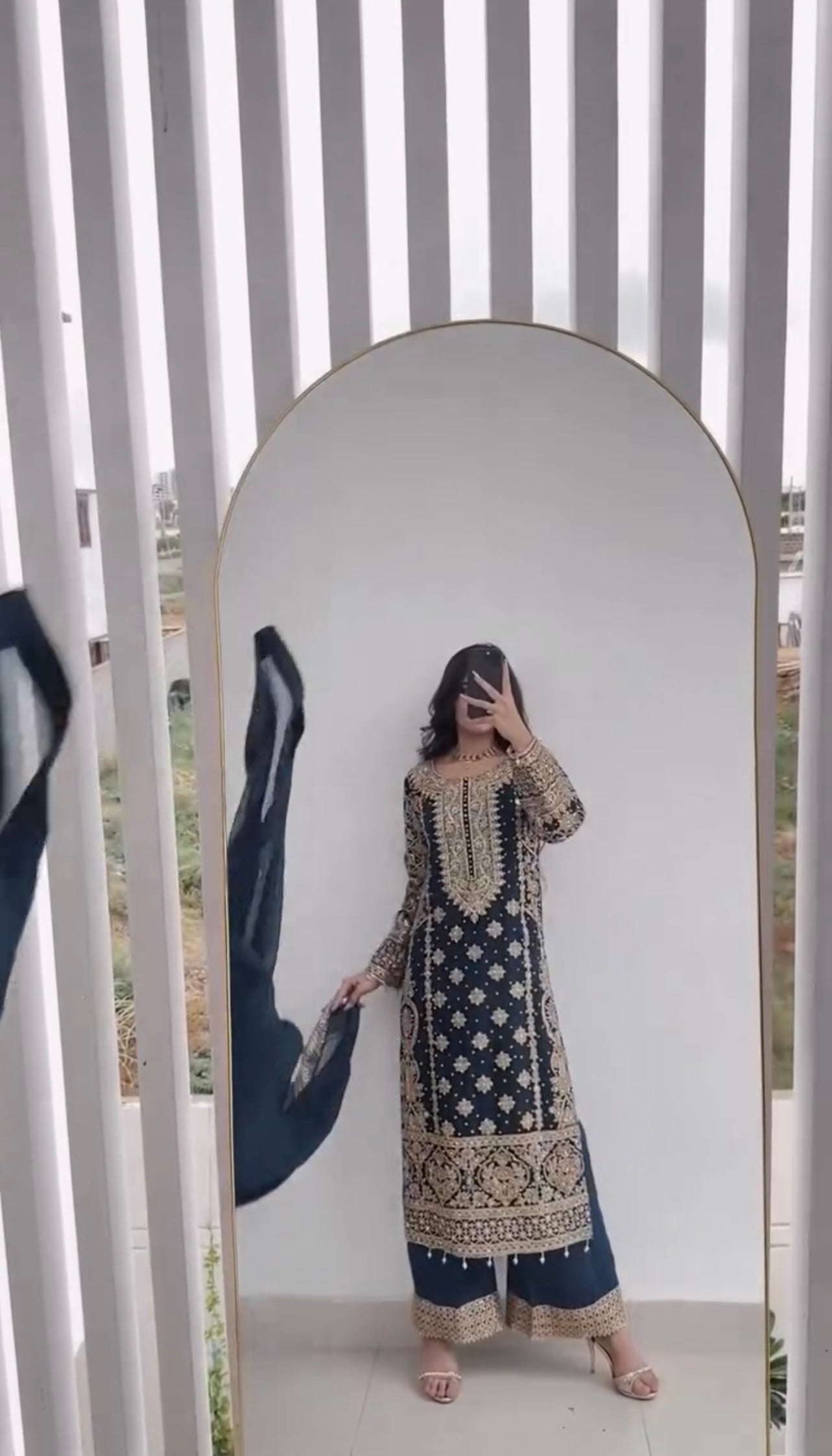 Fancy Top-Bottom And Dupatta With Heavy Embroidery Sequence Work