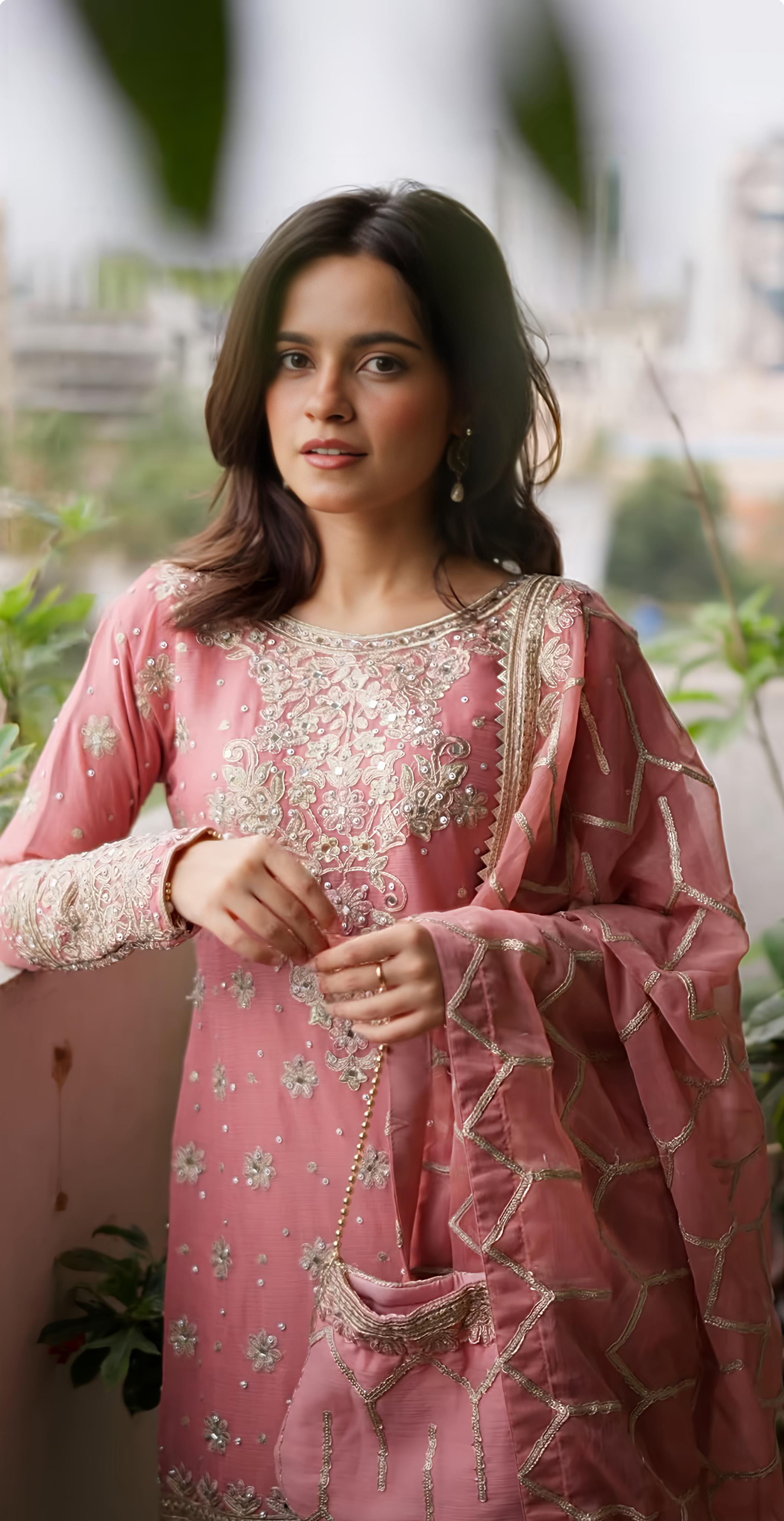 Beautiful Party Wear Top-Plazzo And Dupatta