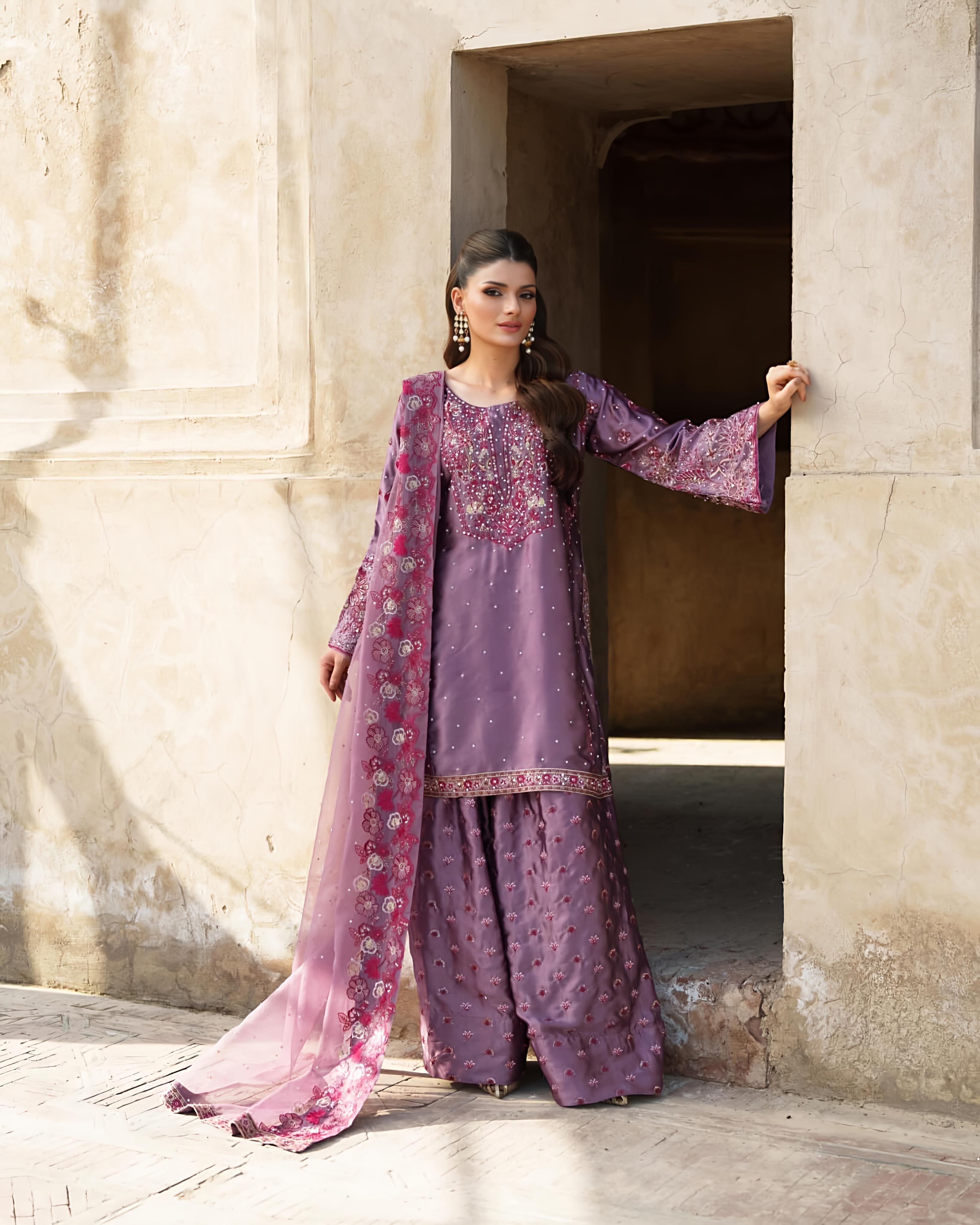 Designer Party Wear Look Top-Plazzo And Dupatta