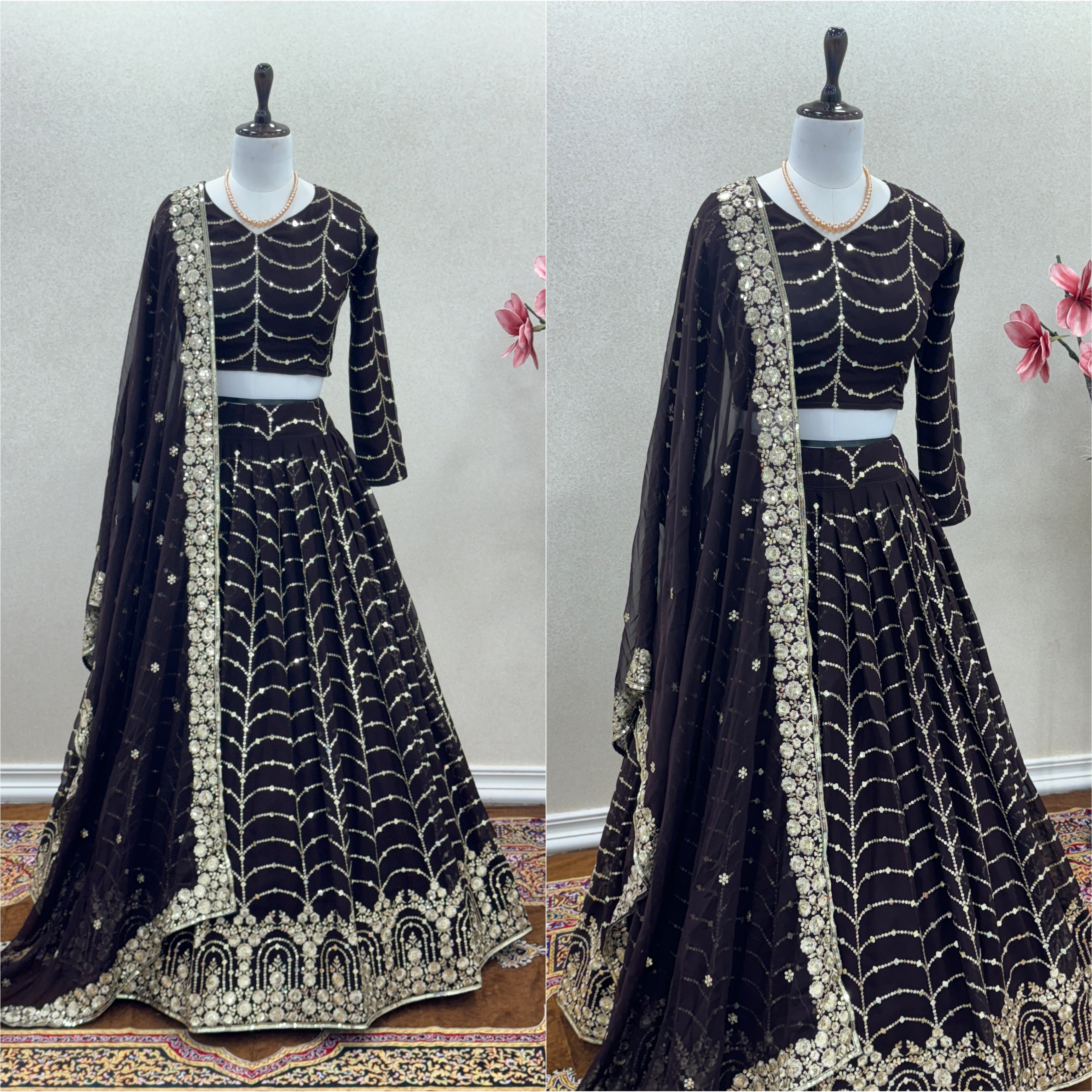 Designer Lehenga-Choli With Embroidery Sequence Work