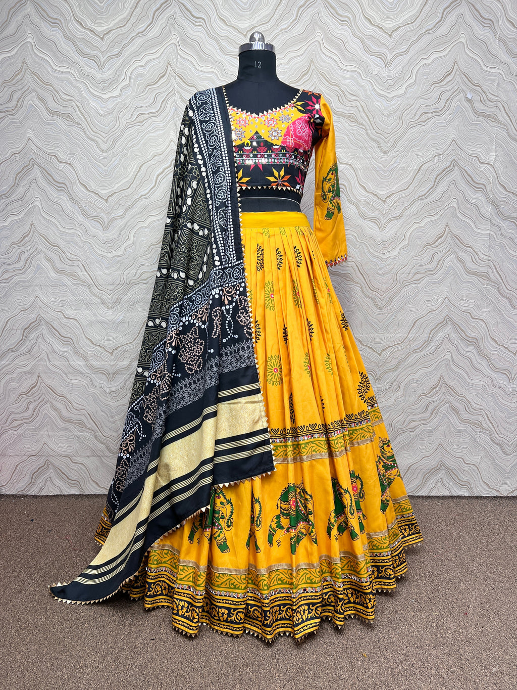 Designer Lehenga- Choli With Dupatta With Real Mirror Hand Work