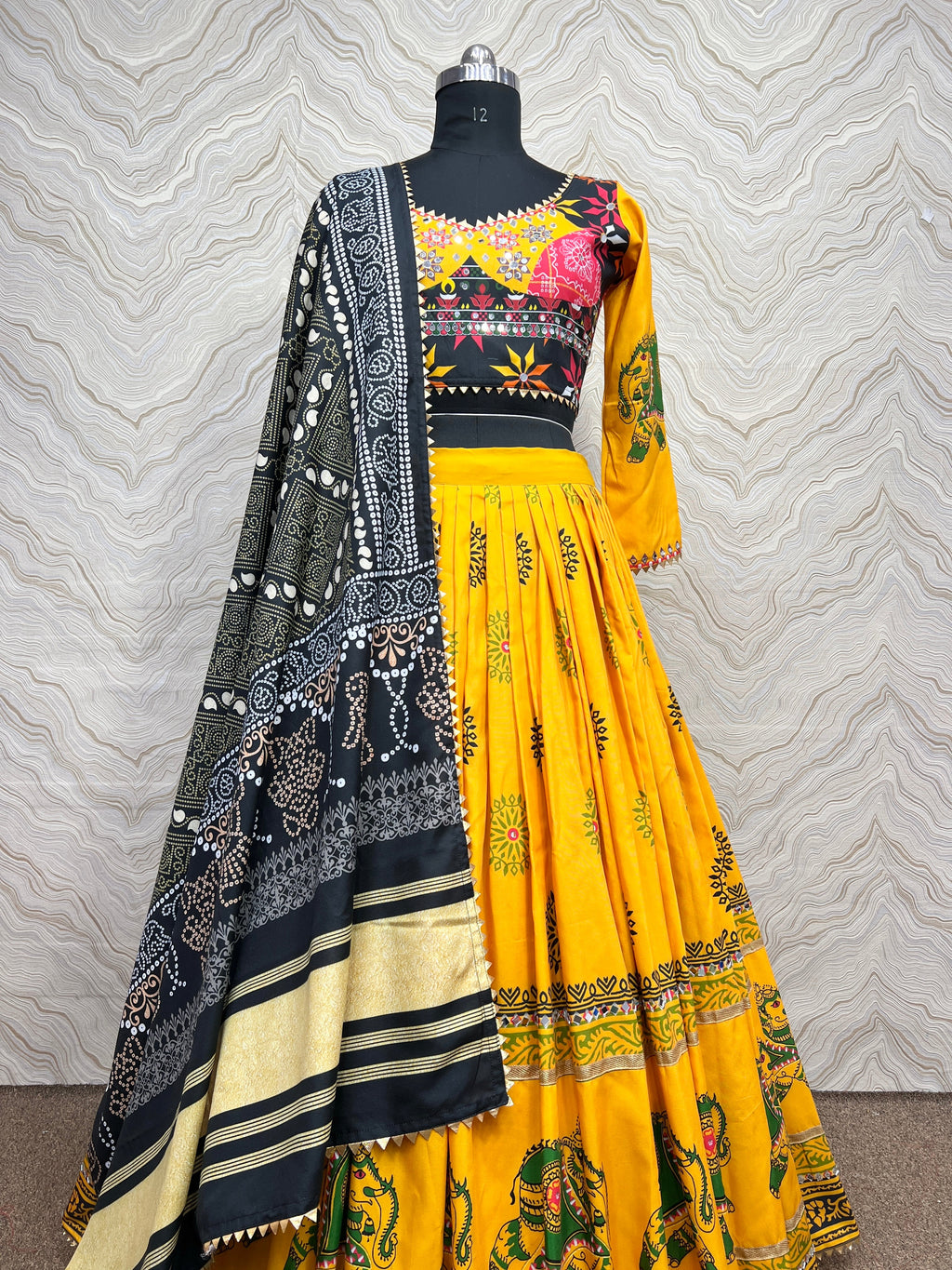 Designer Lehenga- Choli With Dupatta With Real Mirror Hand Work