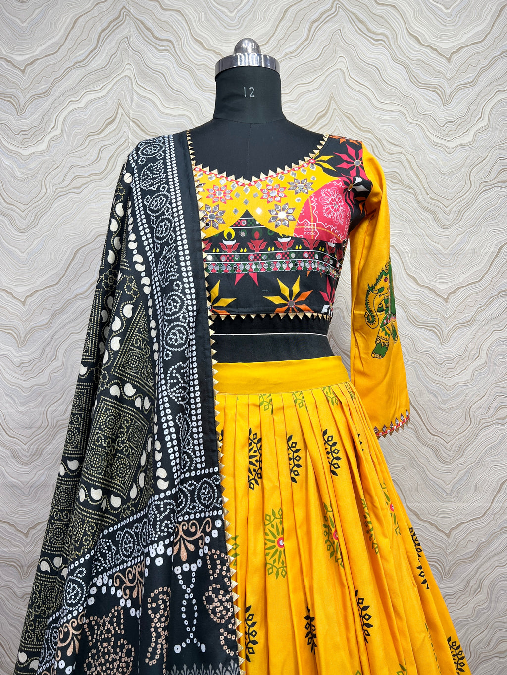 Designer Lehenga- Choli With Dupatta With Real Mirror Hand Work