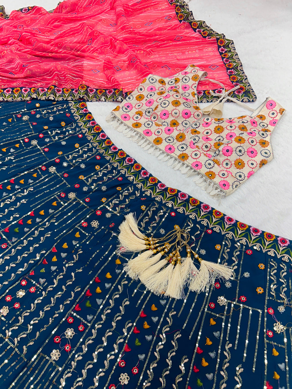 Party Wear Designer Lehenga Choli With Embroidery Work