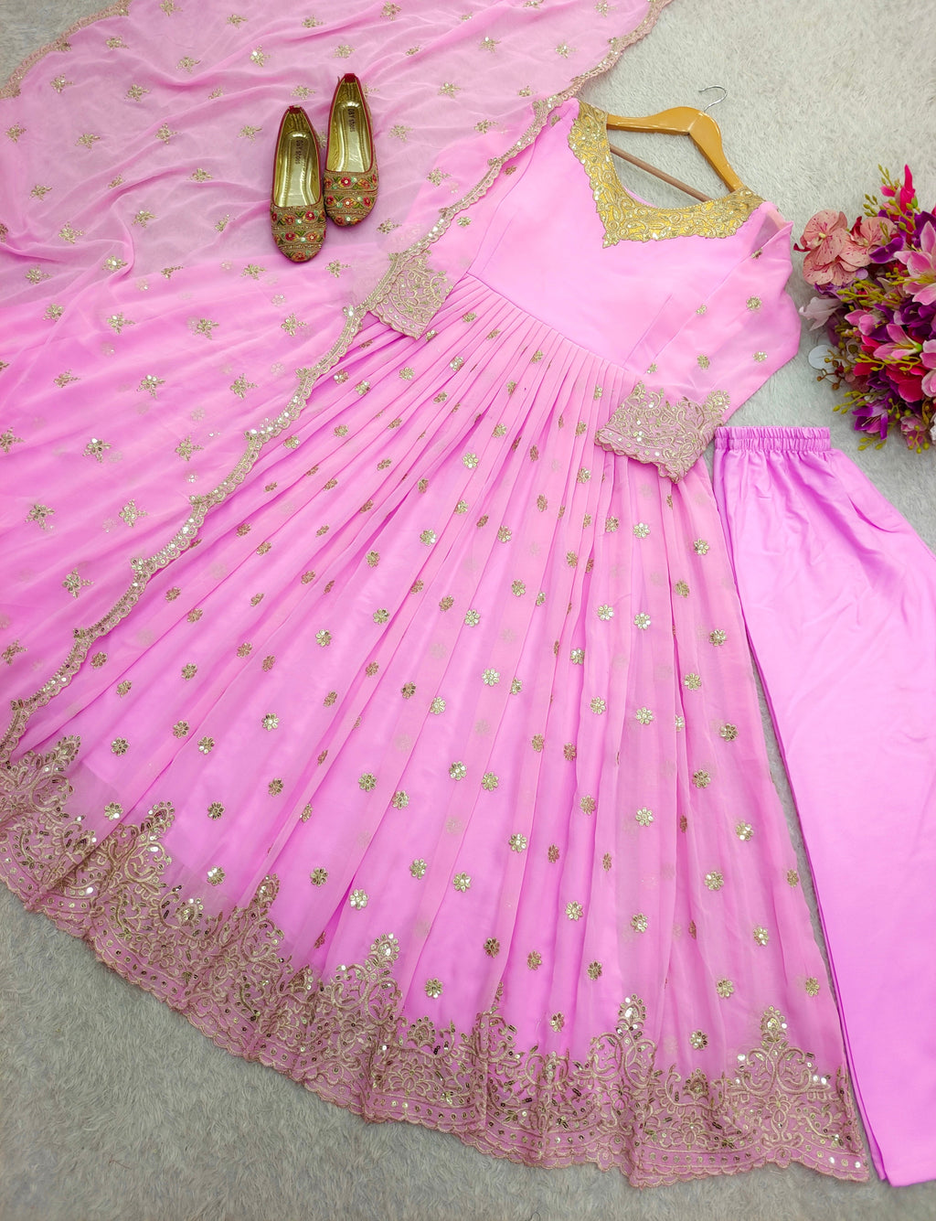 Beautiful Party Wear Gown -Pent And Dupatta