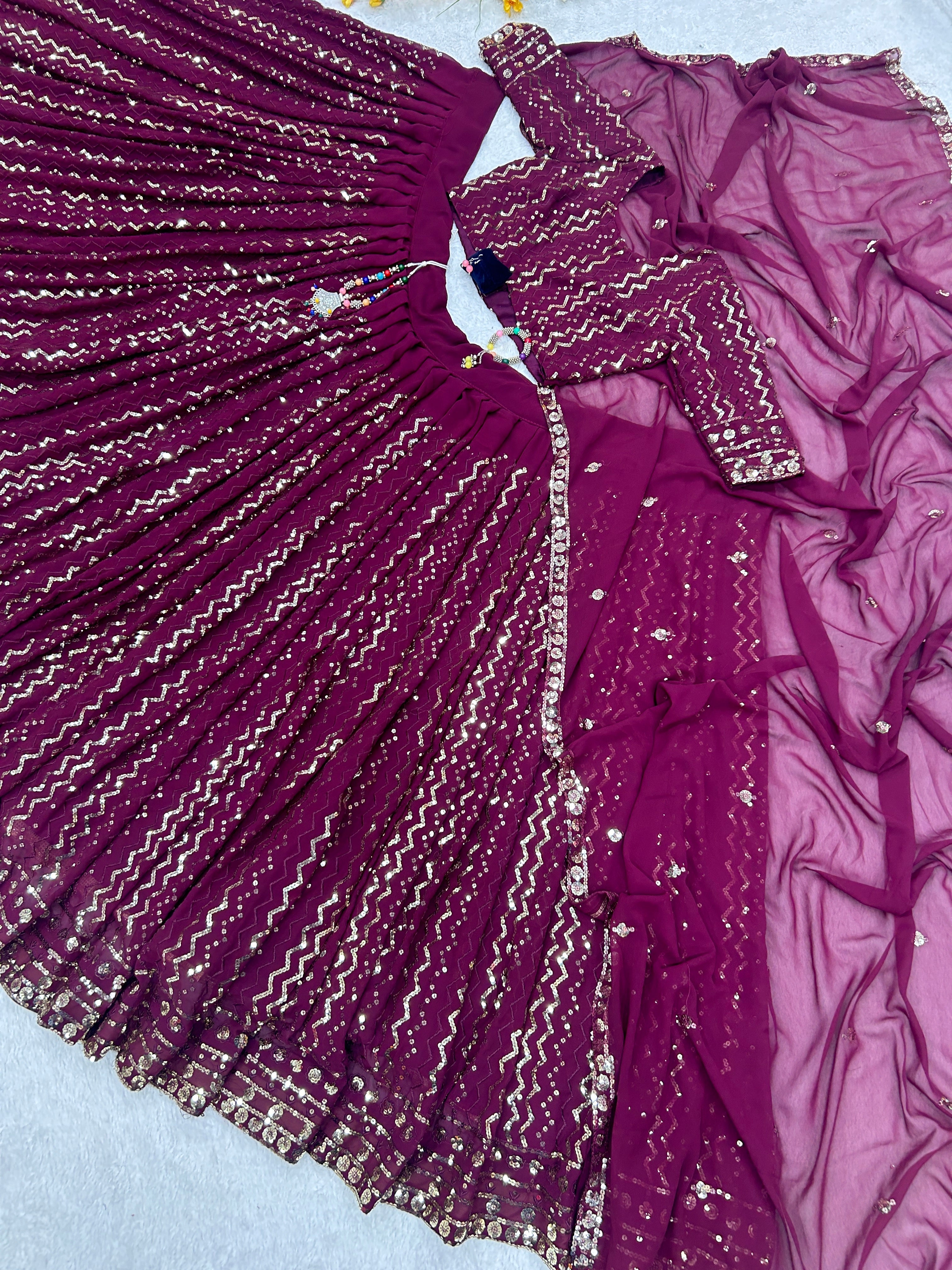 Party Wear Beautiful Lehenga Choli With Embroidery Work