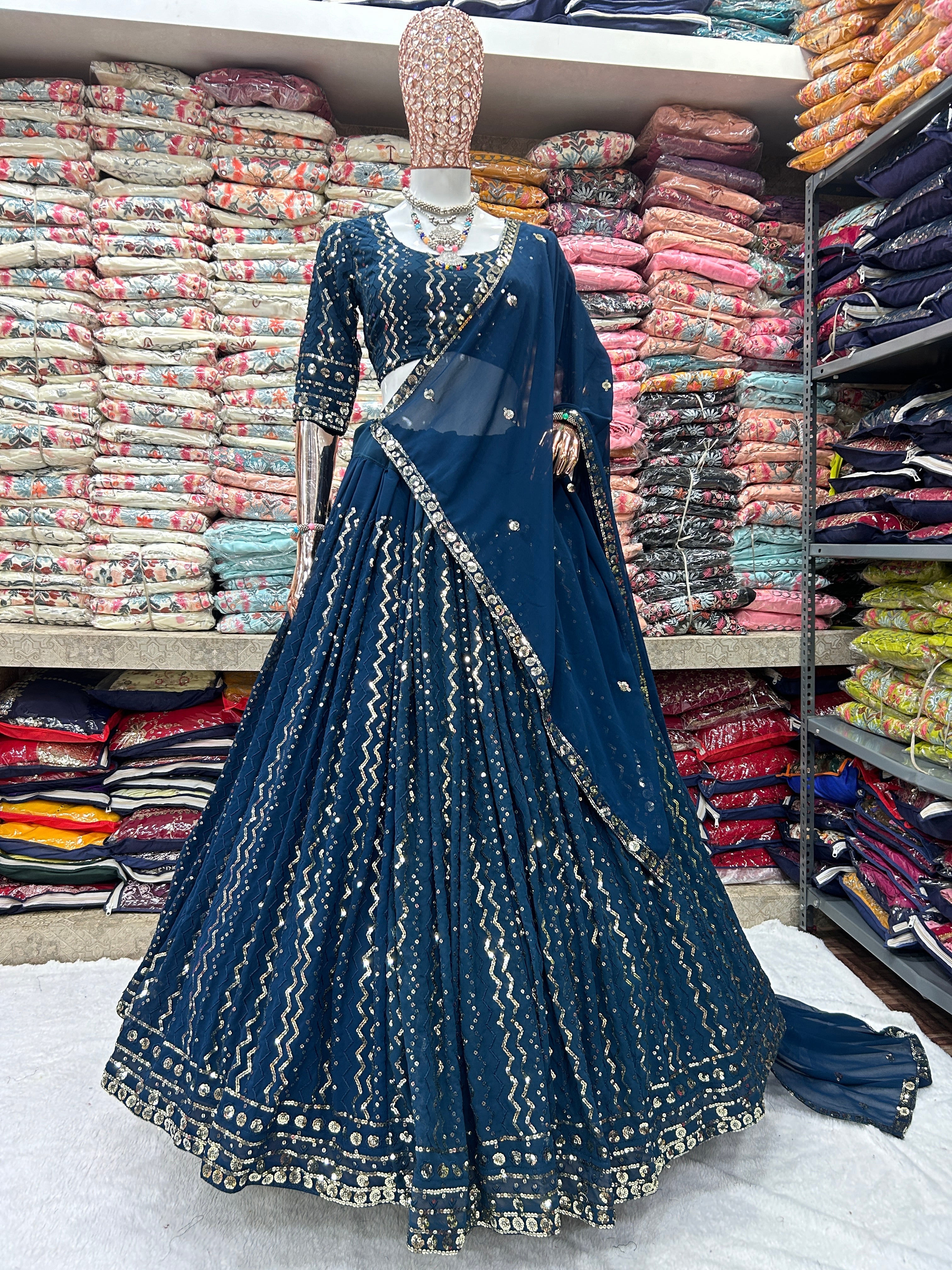 Party Wear Beautiful Lehenga Choli With Embroidery Work