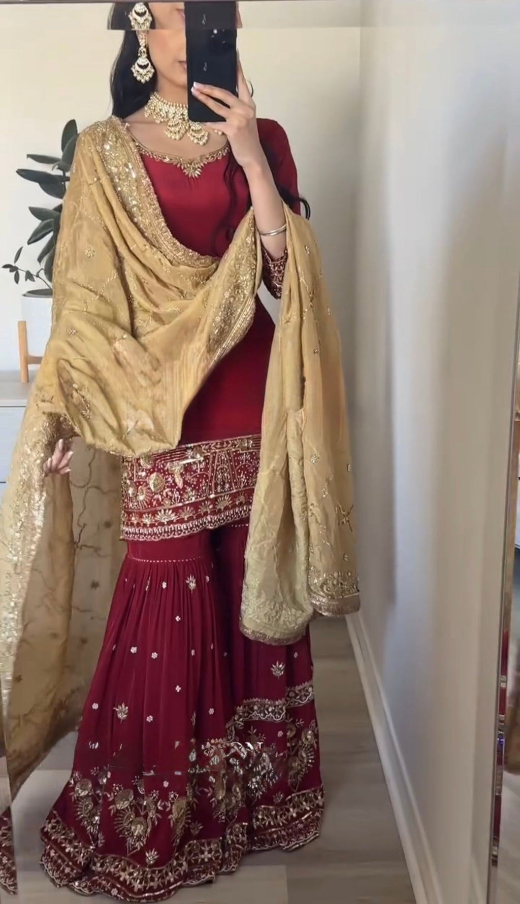 Designer Party Wear Look Top-Plazzo And Dupatta With Heavy Embroidery Work