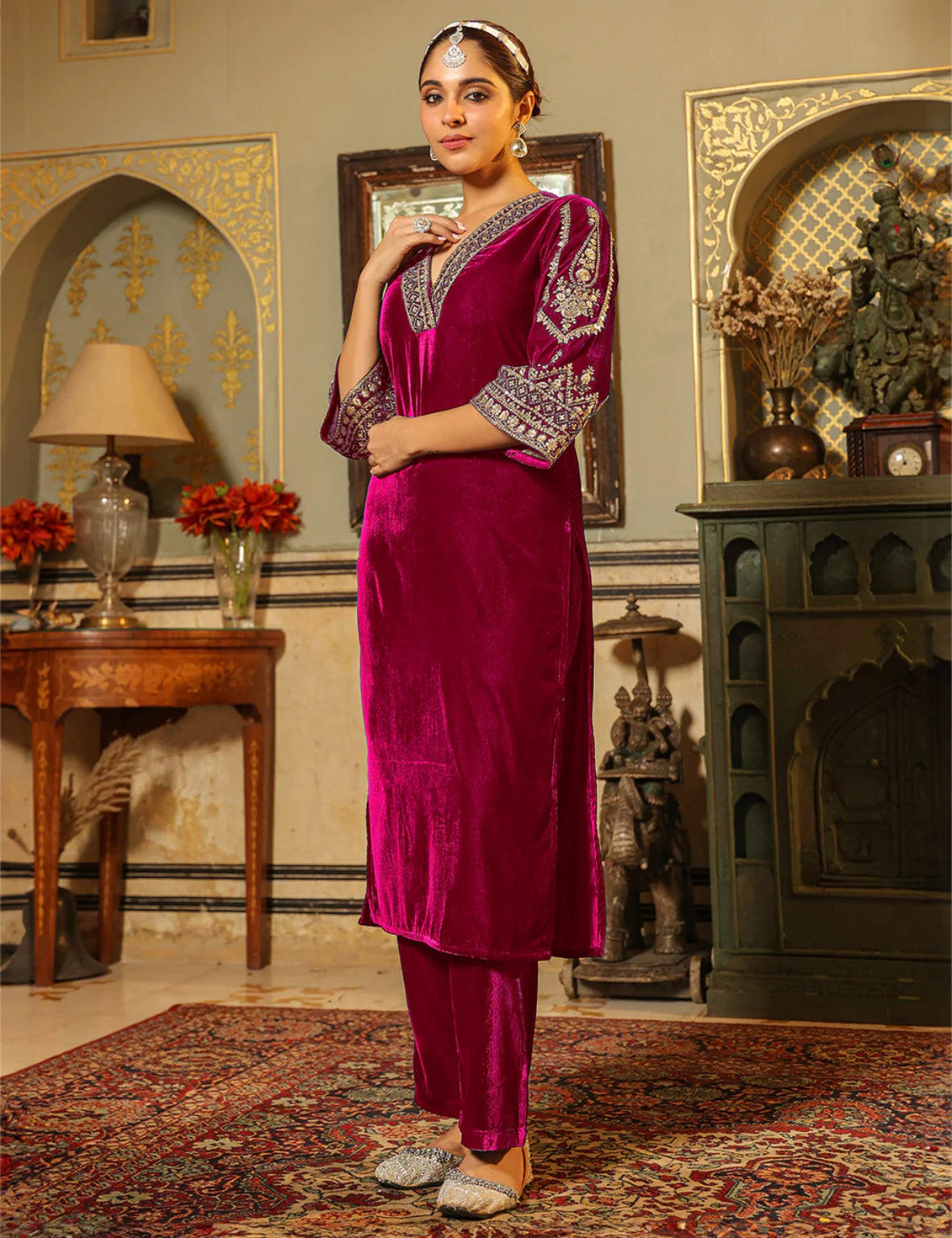 Beautiful Party Wear Cord Set Top And Bottom