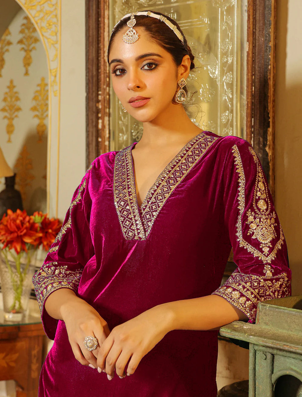 Beautiful Party Wear Cord Set Top And Bottom