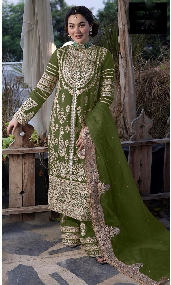 Fancy Top-Bottom And Dupatta With Heavy Embroidery Sequence Work