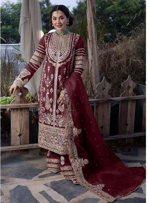 Fancy Top-Bottom And Dupatta With Heavy Embroidery Sequence Work