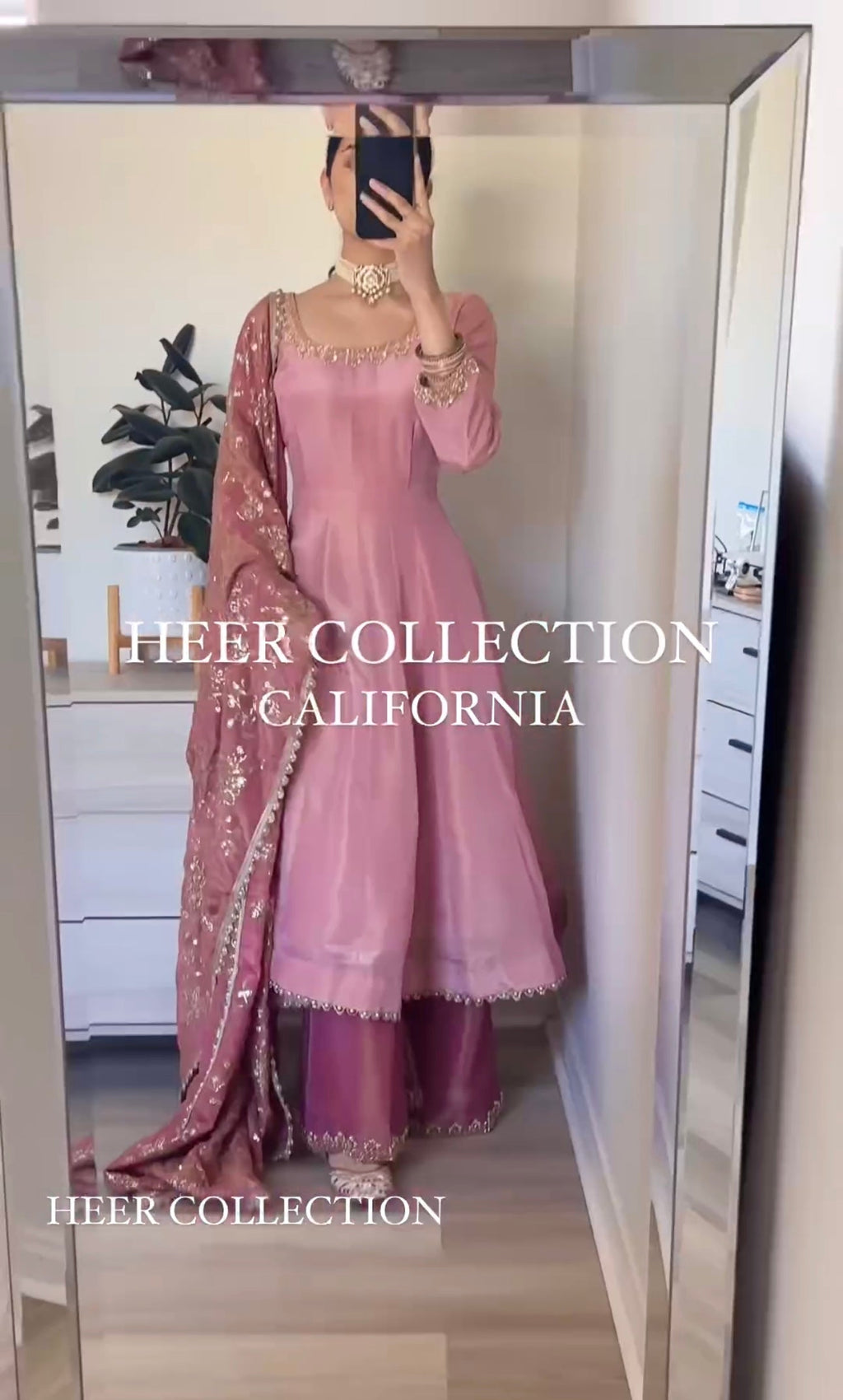 Party Wear Anarkali Gown, Dupatta & Plazzo Set