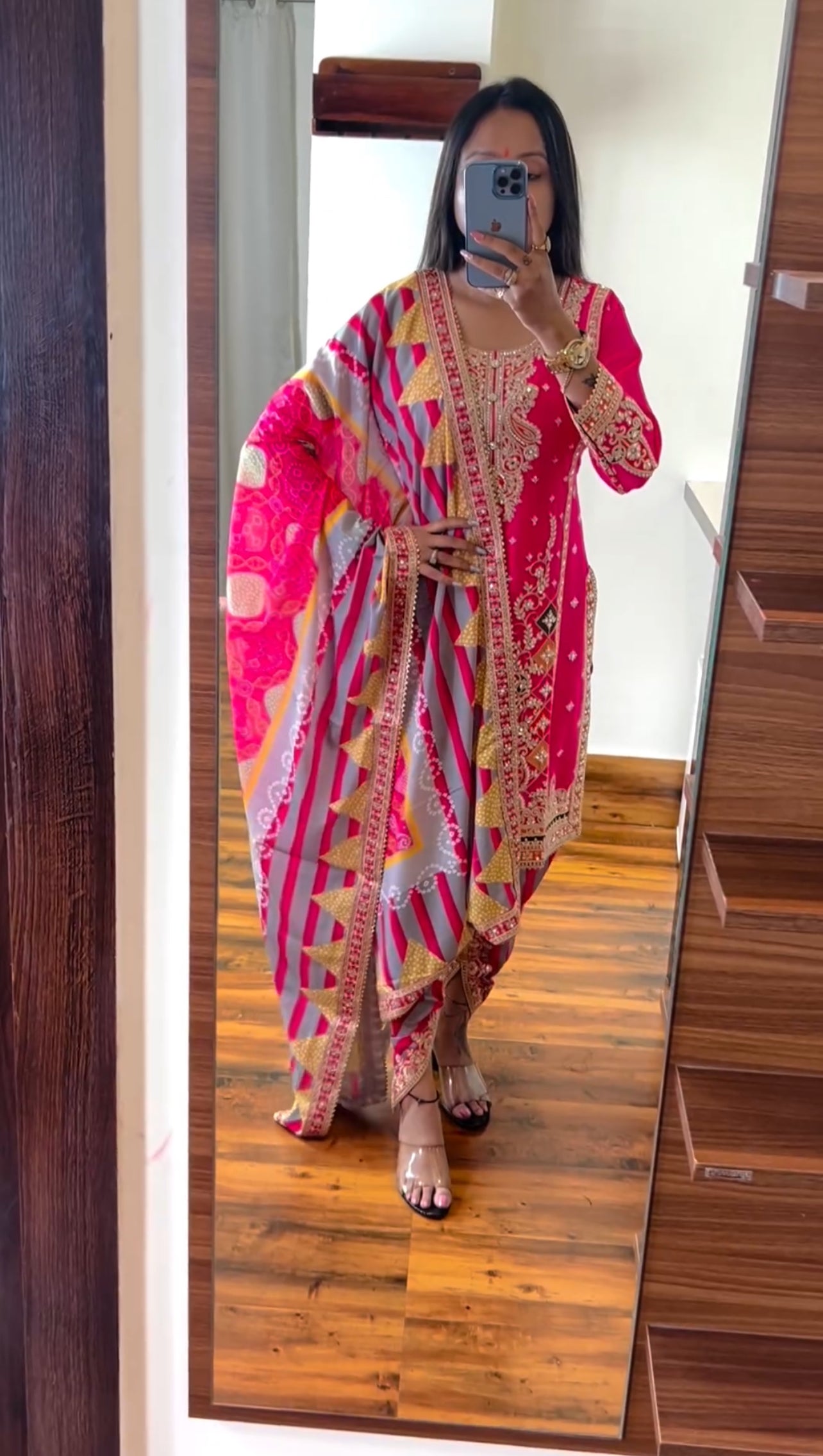 Party Wear Look Top ,Dhoti Salwar And Dupatta