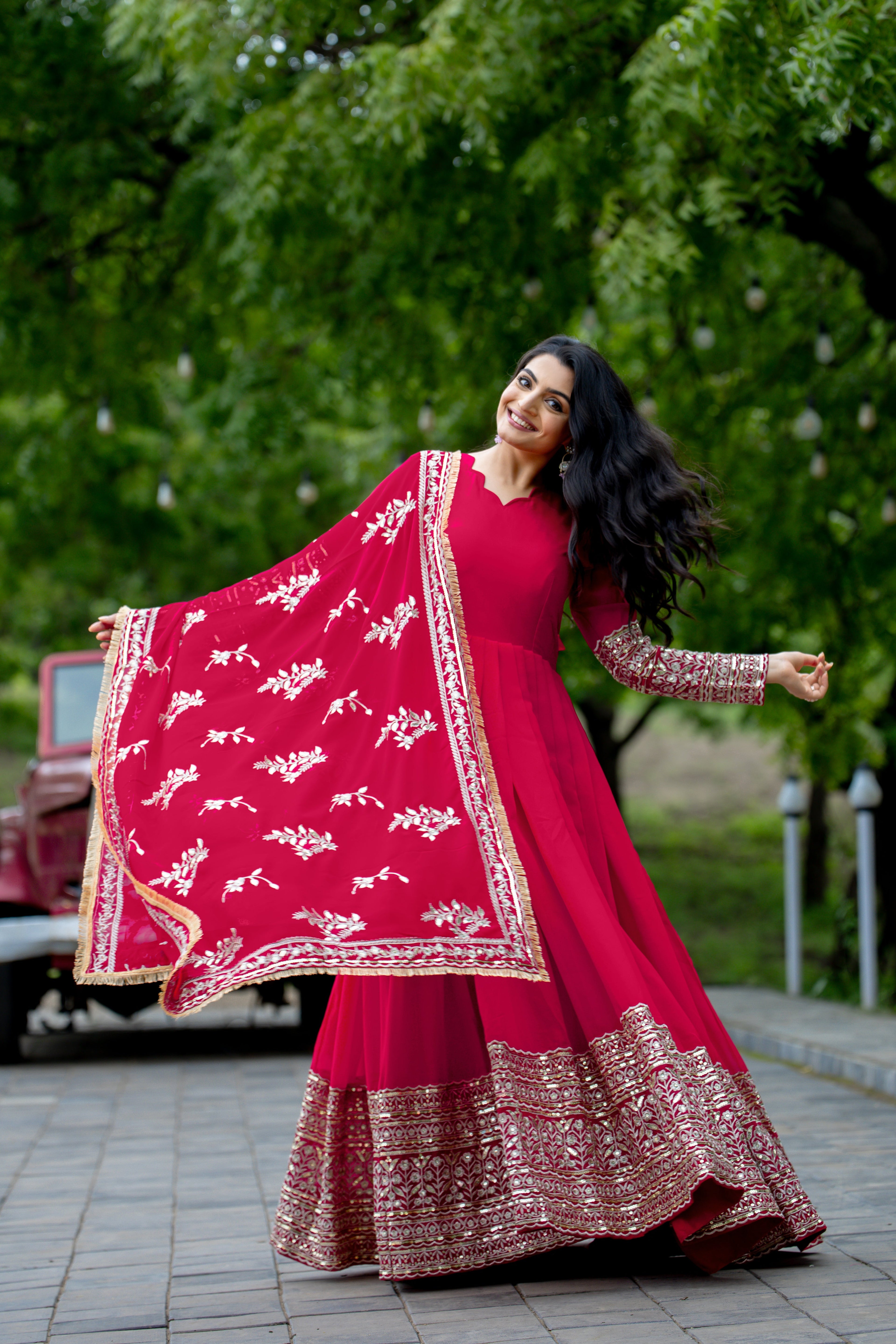 Designer Party Wear Look Gown With Dupatta