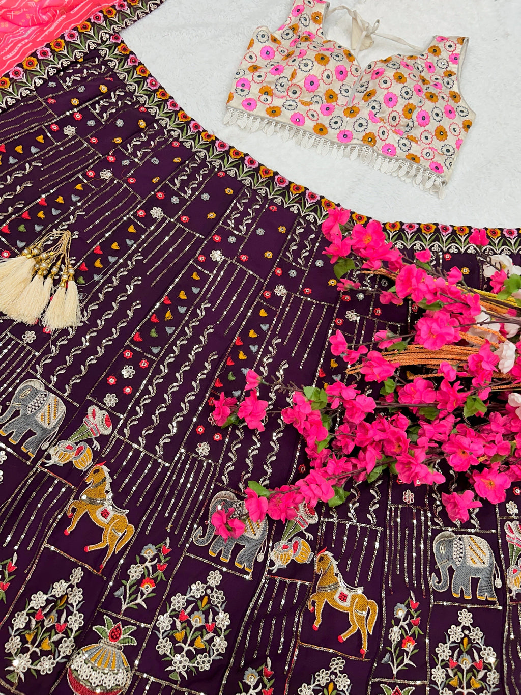 Party Wear Designer Lehenga Choli With Embroidery Work