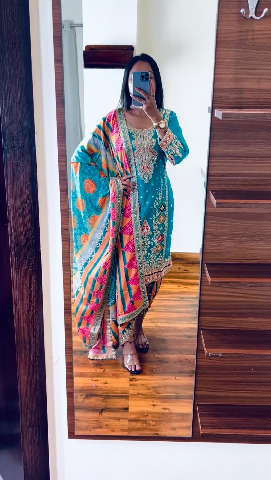 Party Wear Look Top ,Dhoti Salwar And Dupatta